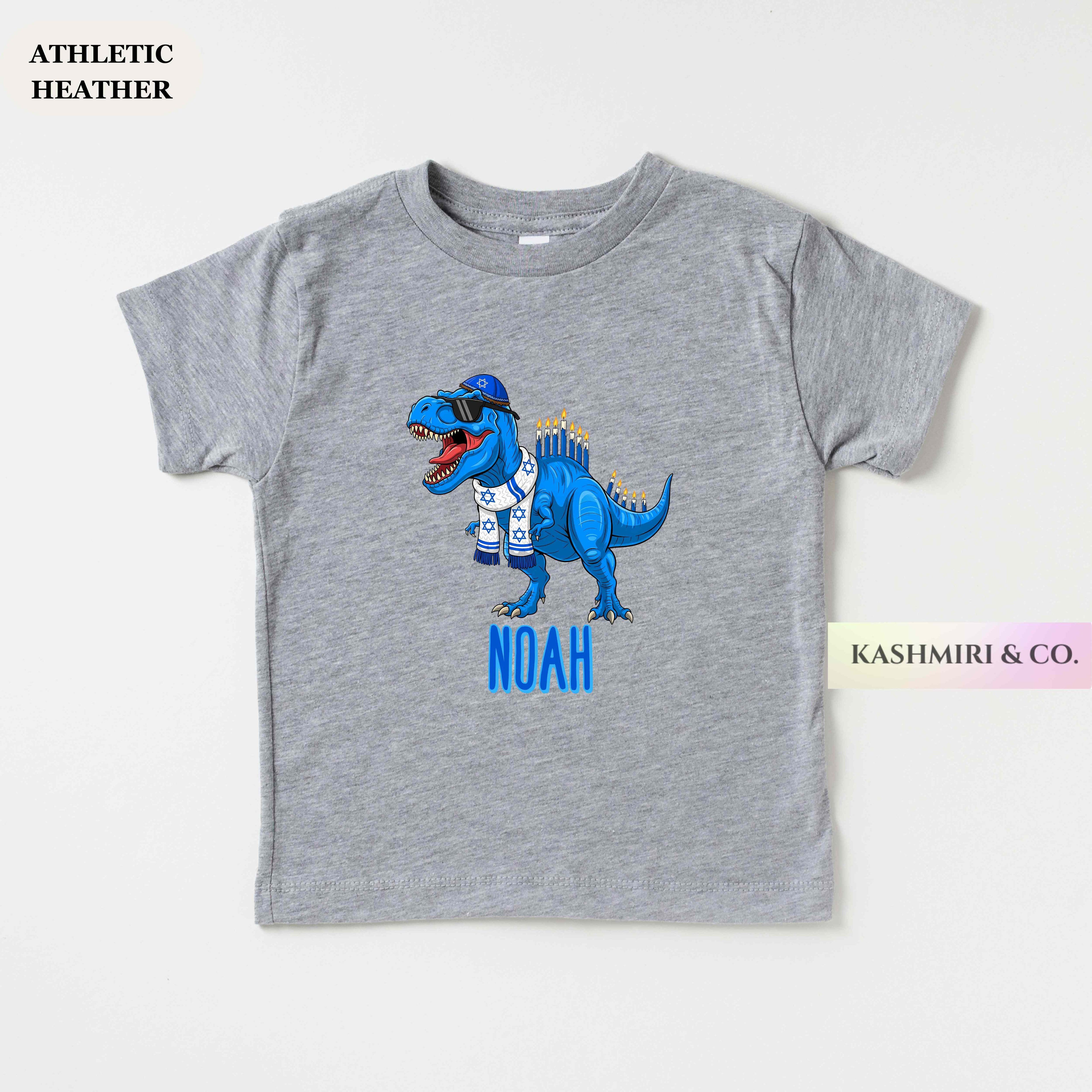 PERSONALIZED HANUKKAH T REX TODDLER TEE