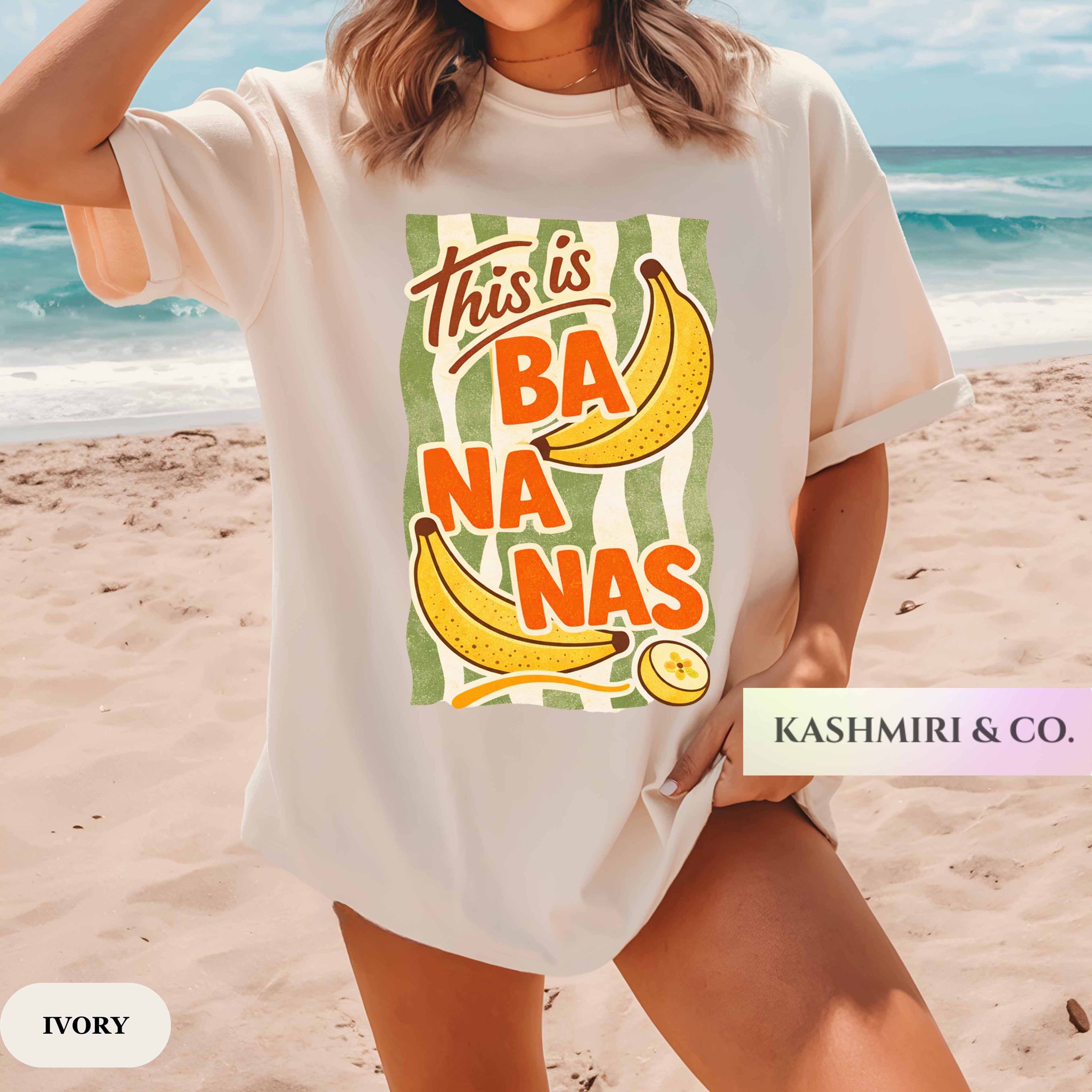 This Is Bananas Shirt, Summer Fruit Tshirt, Food Pun Foodie Retro Graphic Tee, Banana Trendy Summer Shirt, Comfort Colors