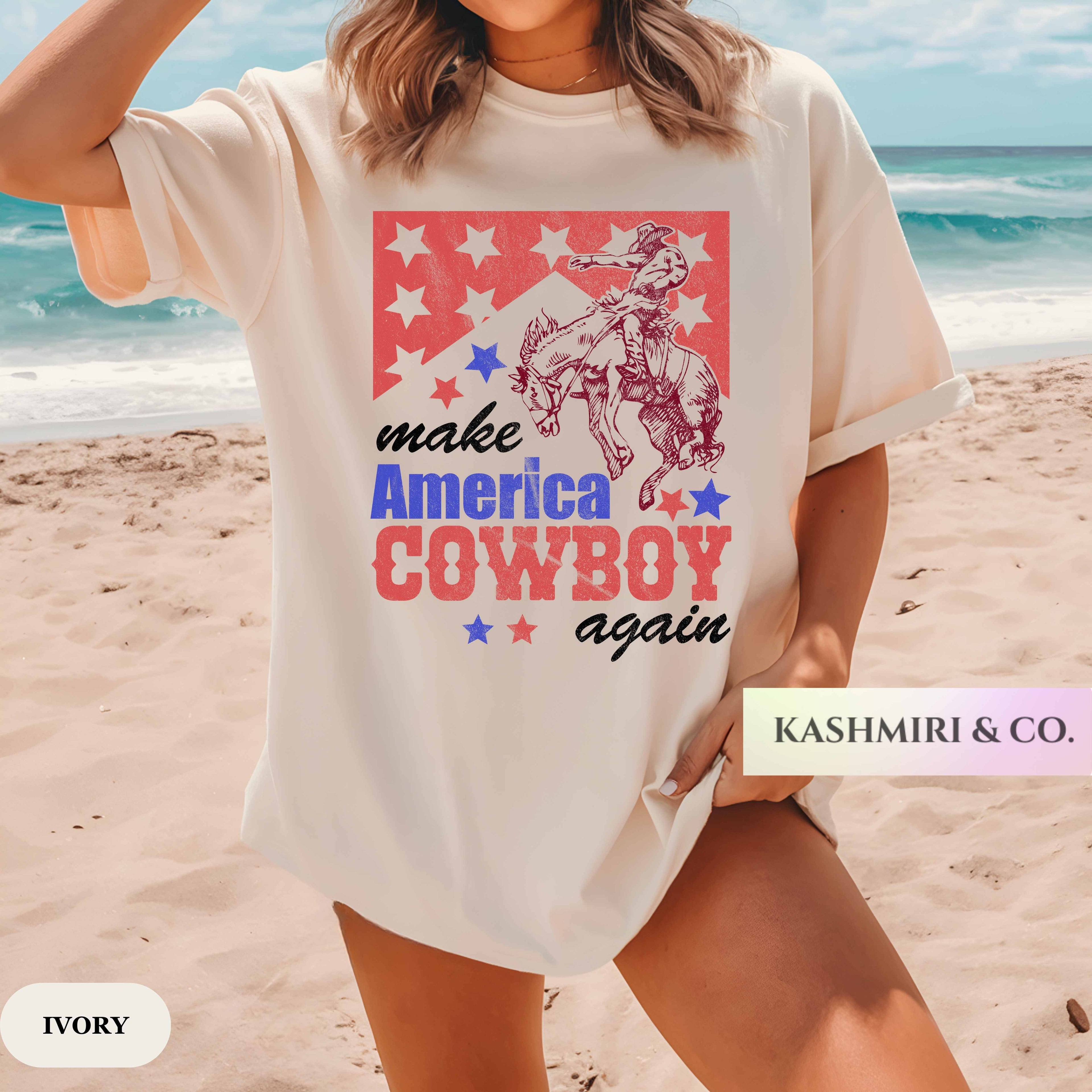 Western 4th of July Shirt, Make America Cowboy Again Shirt, 4th of July Shirt, Patriotic Shirt, Cowboy Shirt, Western Shirt, Country Shirts