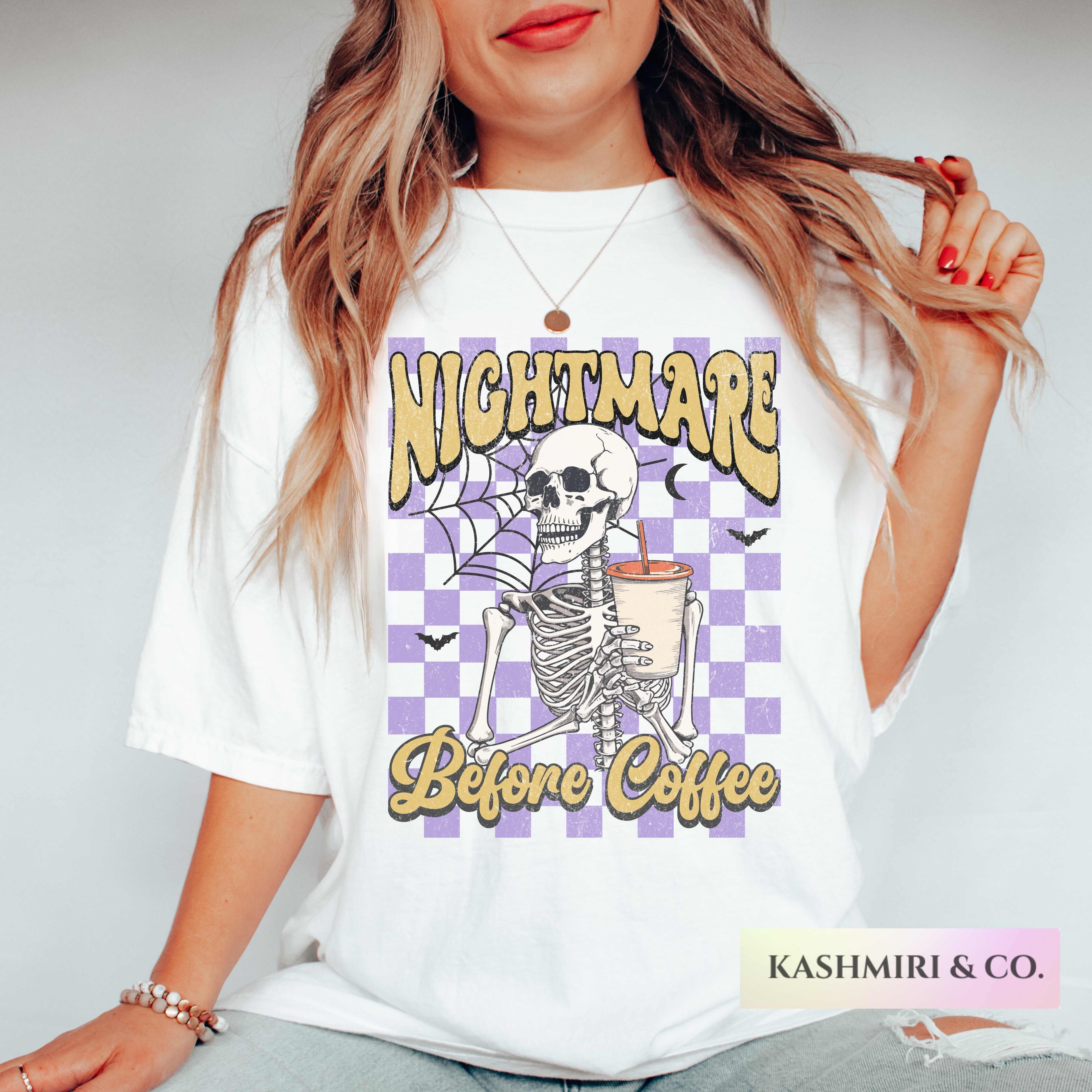 NIGHTMARE BEFORE COFFEE HALLOWEEN TEE