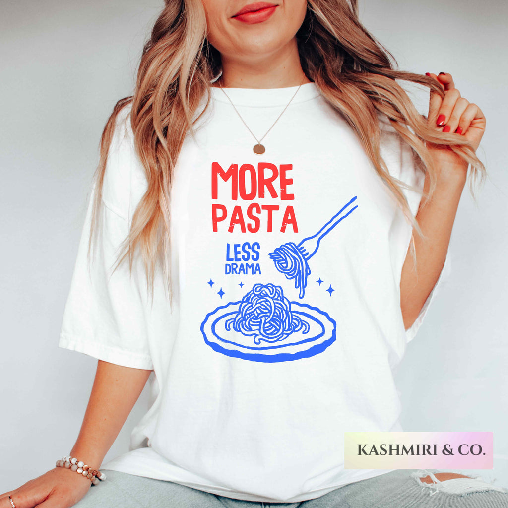 More Pasta Less Drama Retro Tutto Bene Shirt Italy Italian Pasta Tee Funny Cook Foodie Comfort Colors Spaghetti Tee Food Chef Gift Humor