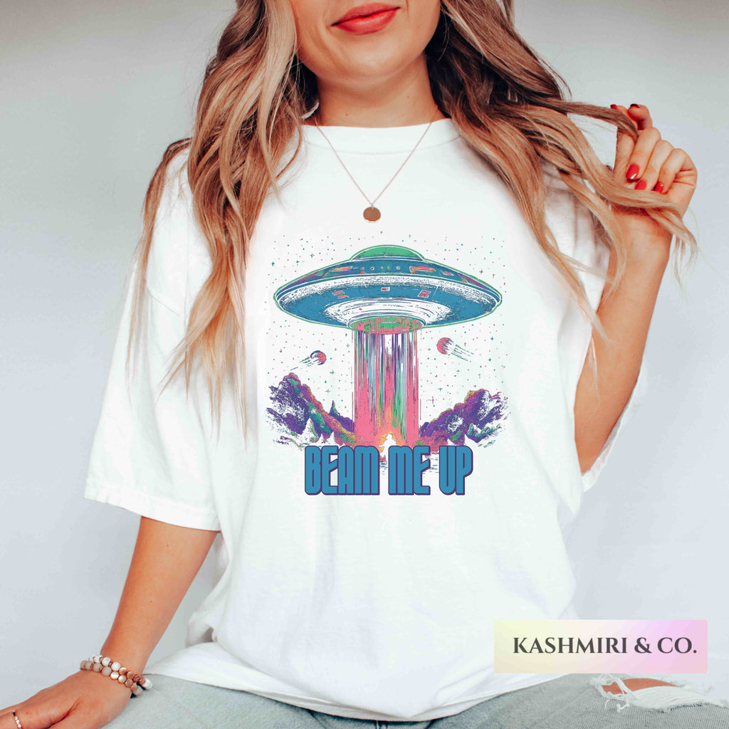 Did You Really Beam Me Up Shirt Comfort Colors UFO Alien TShirt Country Western Alien Tee &nbsp;Shirt Western Gift Pastel Aesthetic