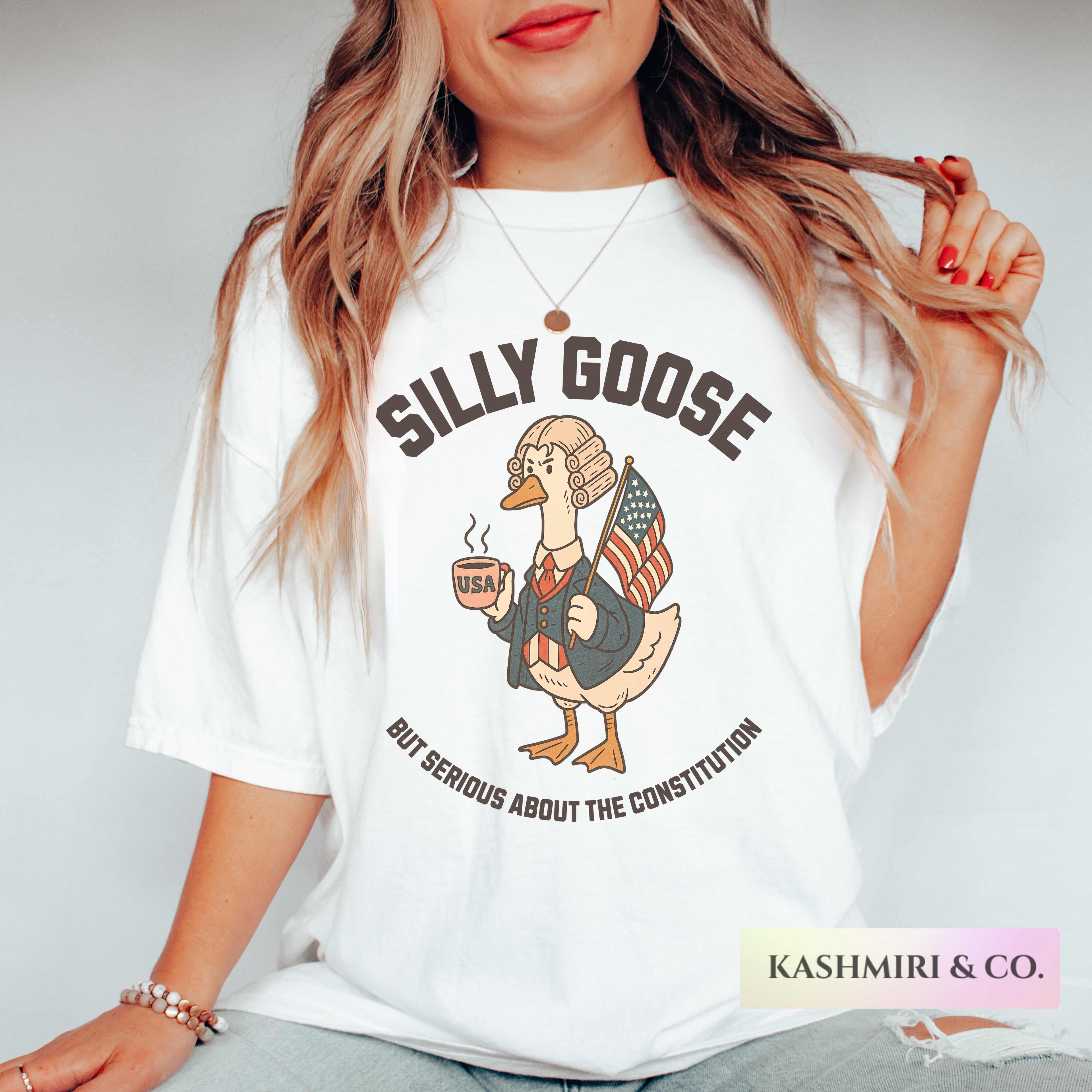 Funny Silly Goose Constitution Comfort Colors Shirt Goose Lover History Teacher TShirt Government Civics Class Tee Sarcastic Middle School