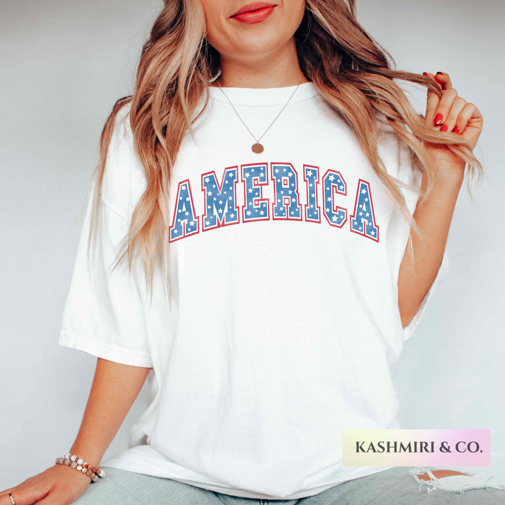 America Flag Sweatshirt, USA Sweater, Patriotic Crewneck, 4th Of July Sweater, NYE Shirt, Independence American Flag Tee Retro Flag Tee Gift