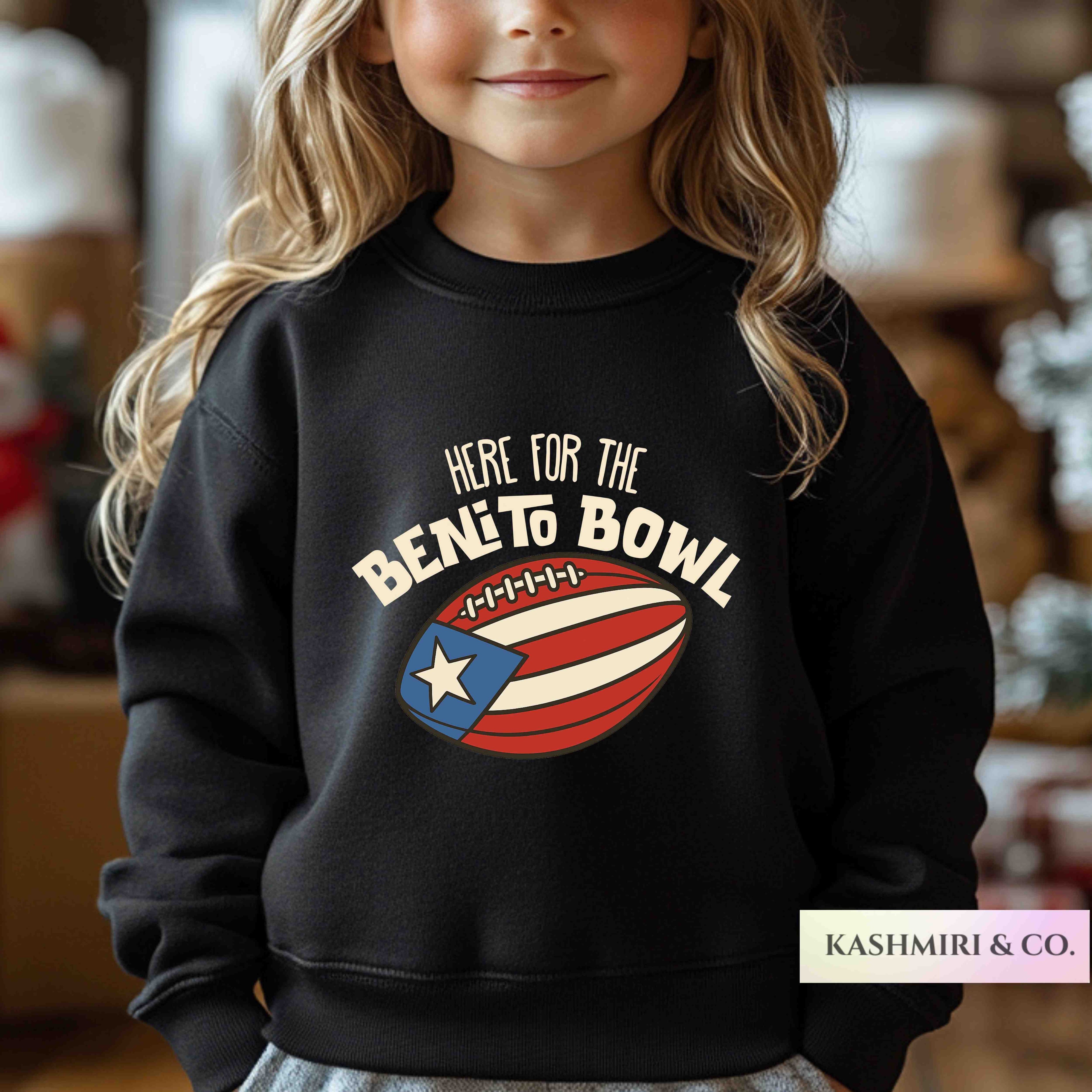 HERE FOR THE BENITO BOWL KIDS SWEATER