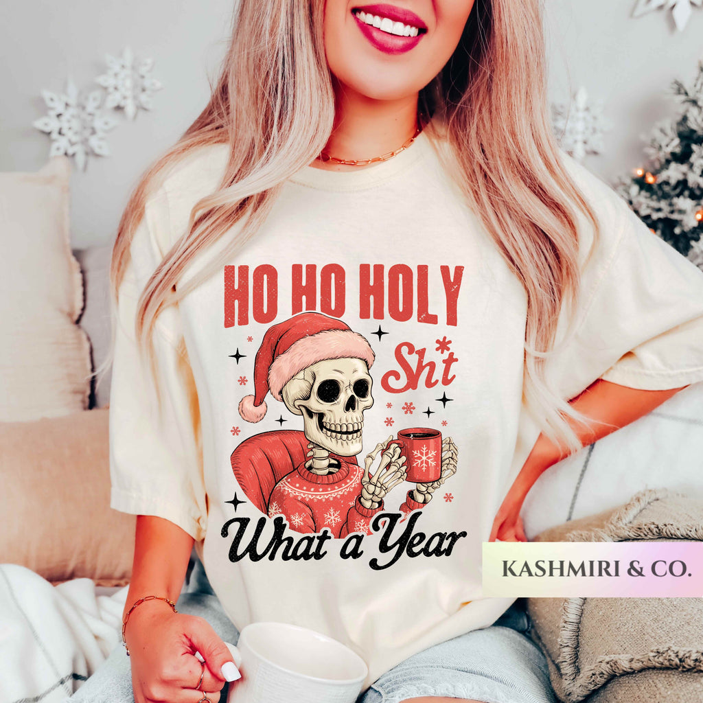 HO HO HO WHAT A YEAR HOLIDAY TEE