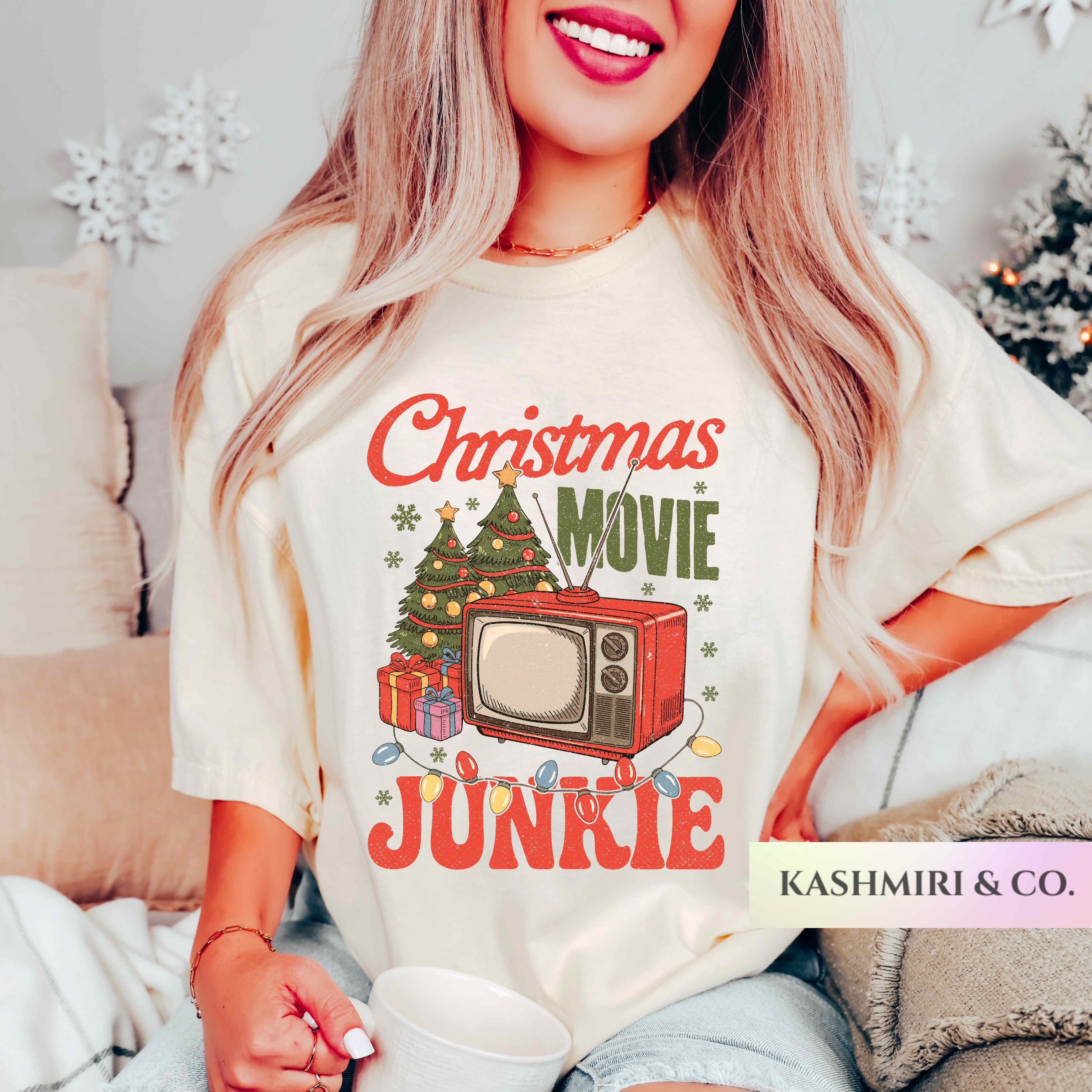 CHRISTMAS MOVIE JUNKIE TEE