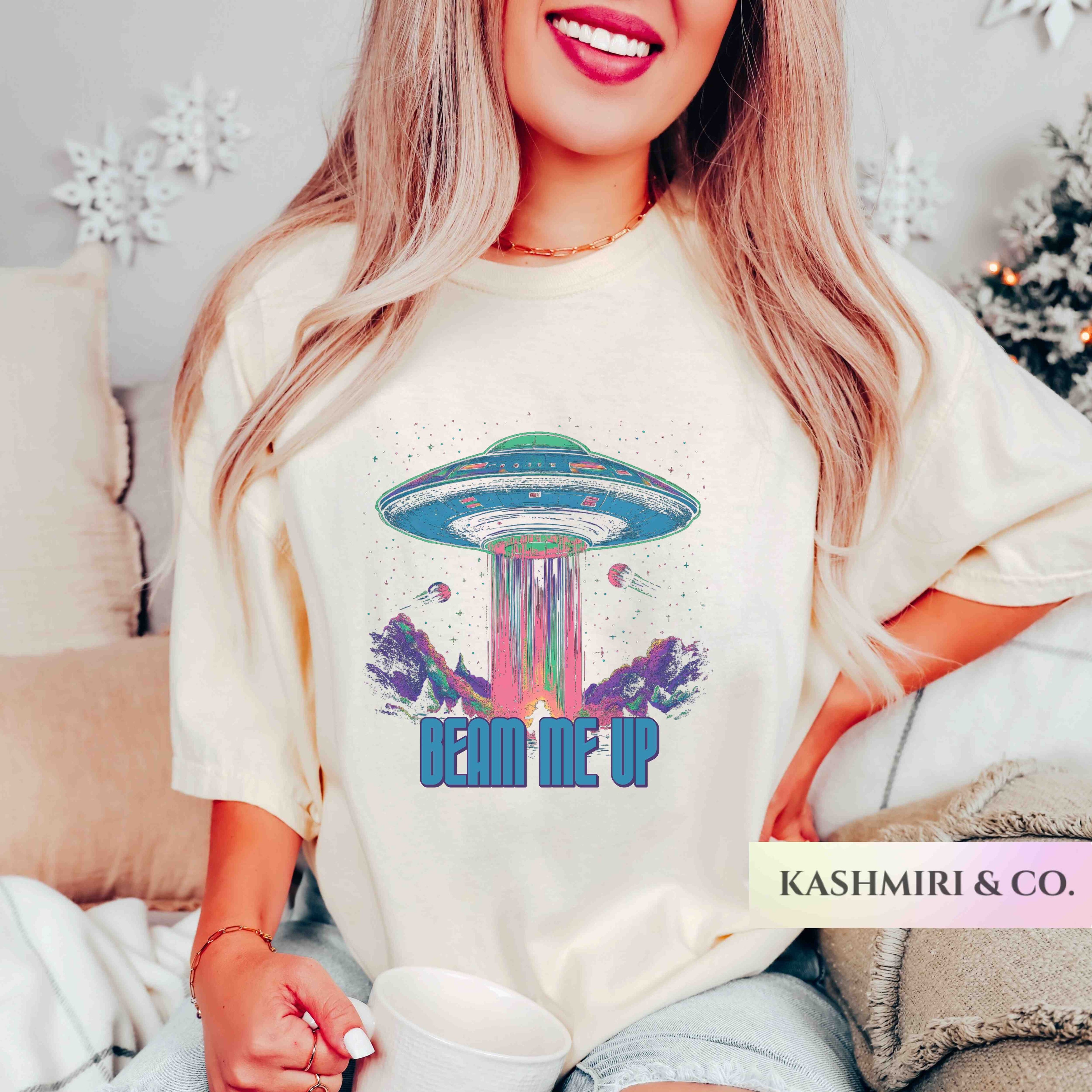 Did You Really Beam Me Up Shirt Comfort Colors UFO Alien TShirt Country Western Alien Tee &nbsp;Shirt Western Gift Pastel Aesthetic