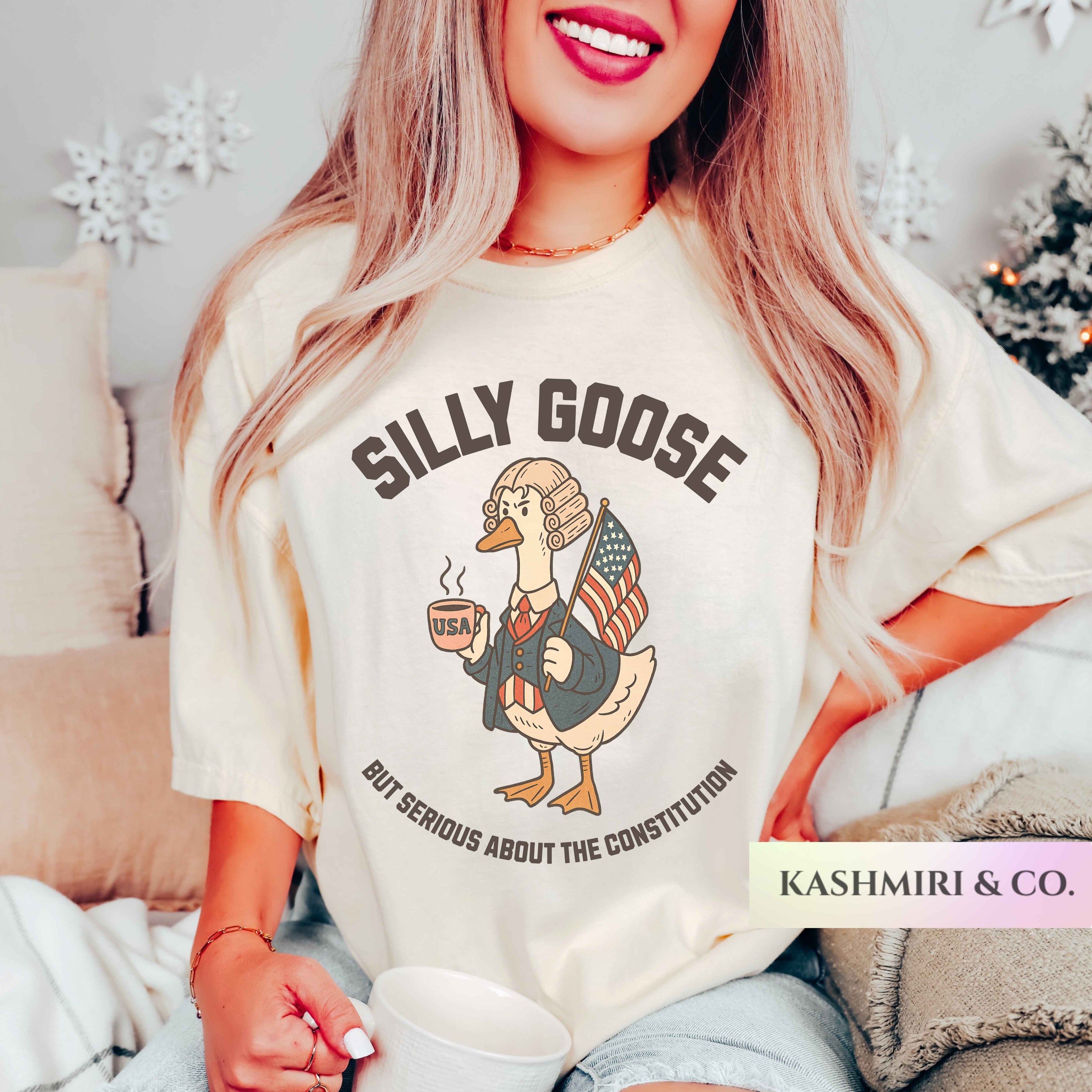 Funny Silly Goose Constitution Comfort Colors Shirt Goose Lover History Teacher TShirt Government Civics Class Tee Sarcastic Middle School