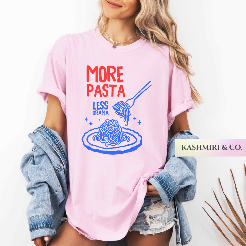 More Pasta Less Drama Retro Tutto Bene Shirt Italy Italian Pasta Tee Funny Cook Foodie Comfort Colors Spaghetti Tee Food Chef Gift Humor