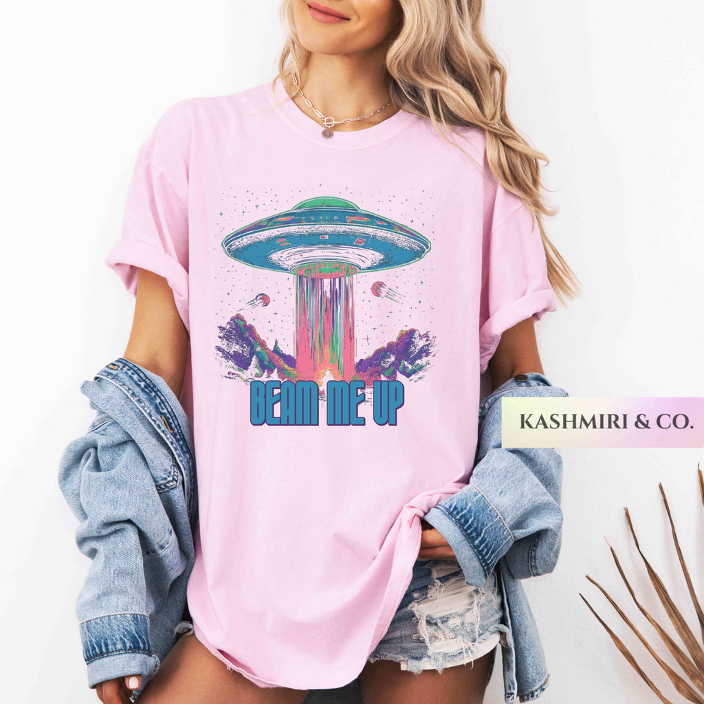 Did You Really Beam Me Up Shirt Comfort Colors UFO Alien TShirt Country Western Alien Tee &nbsp;Shirt Western Gift Pastel Aesthetic