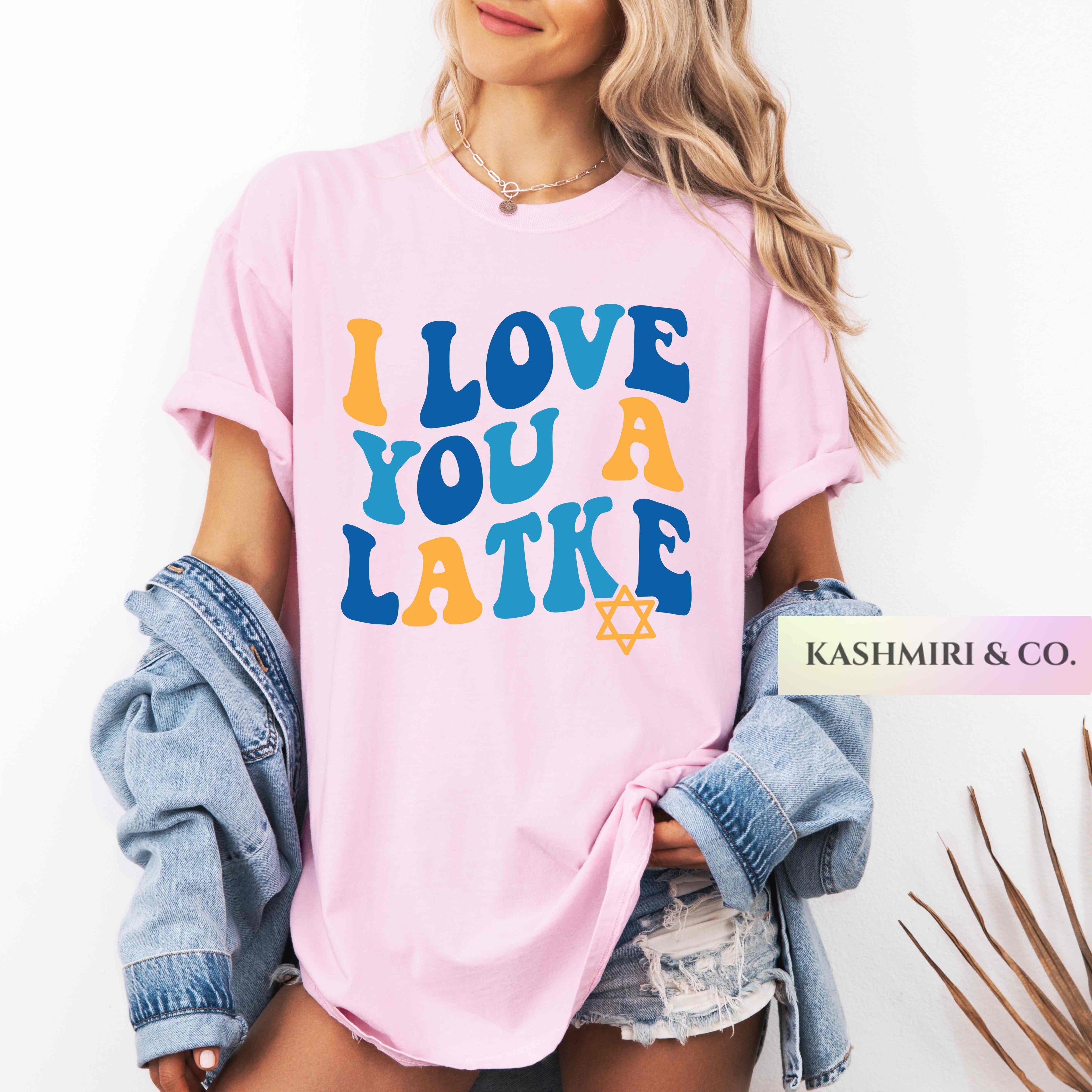 Love You A Latke Jewish Sweatshirt, Jew Holiday Hanukkah Sweater, Hanukkah Gift Jewish Saying Shirt, Holiday Shirt, Religious Tee for Jewish