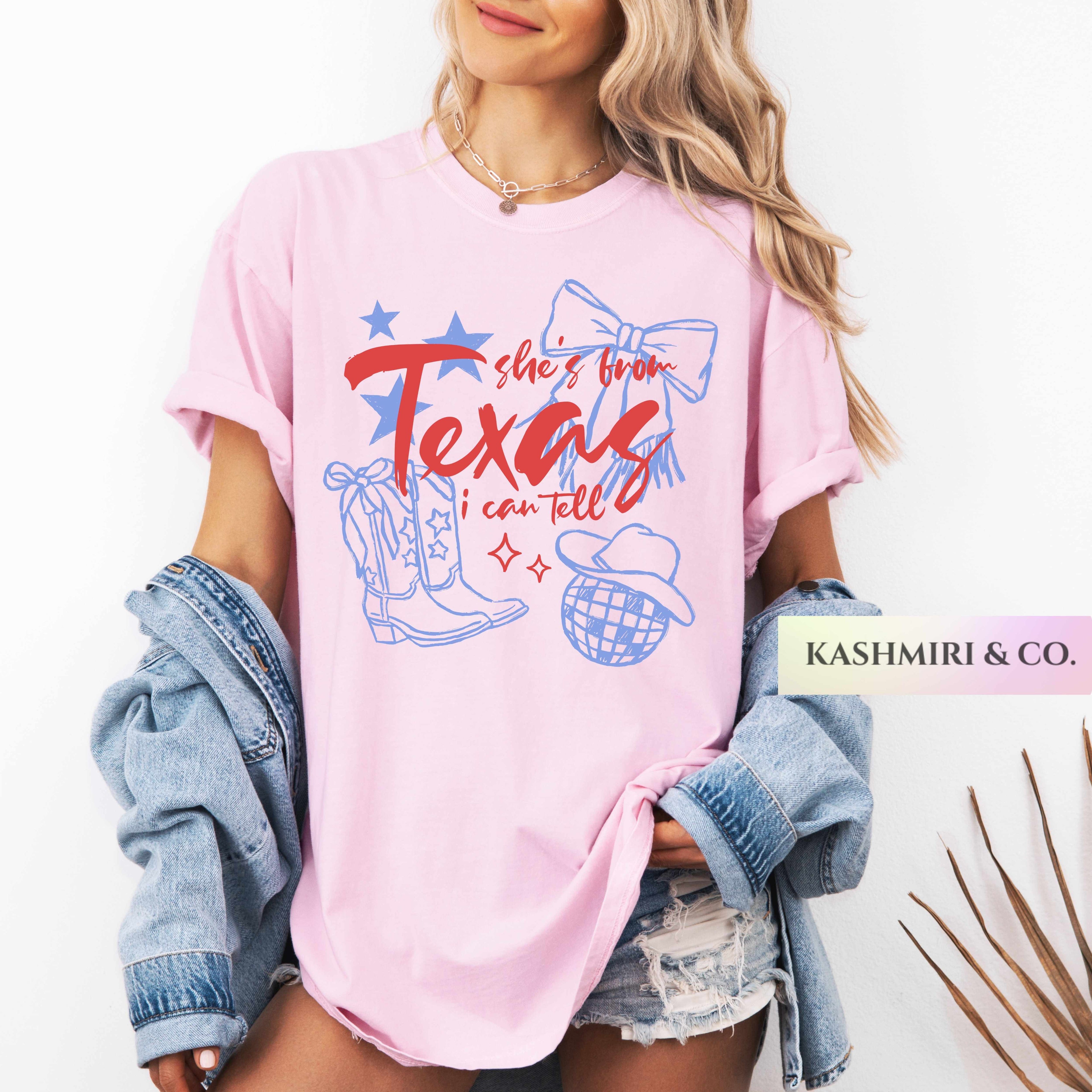 She's From Texas Tee Choosin’ Texas Rope Comfort Colors T-Shirt, Western Graphic Country Top Cowgirl Gift Rodeo Top, Western Top