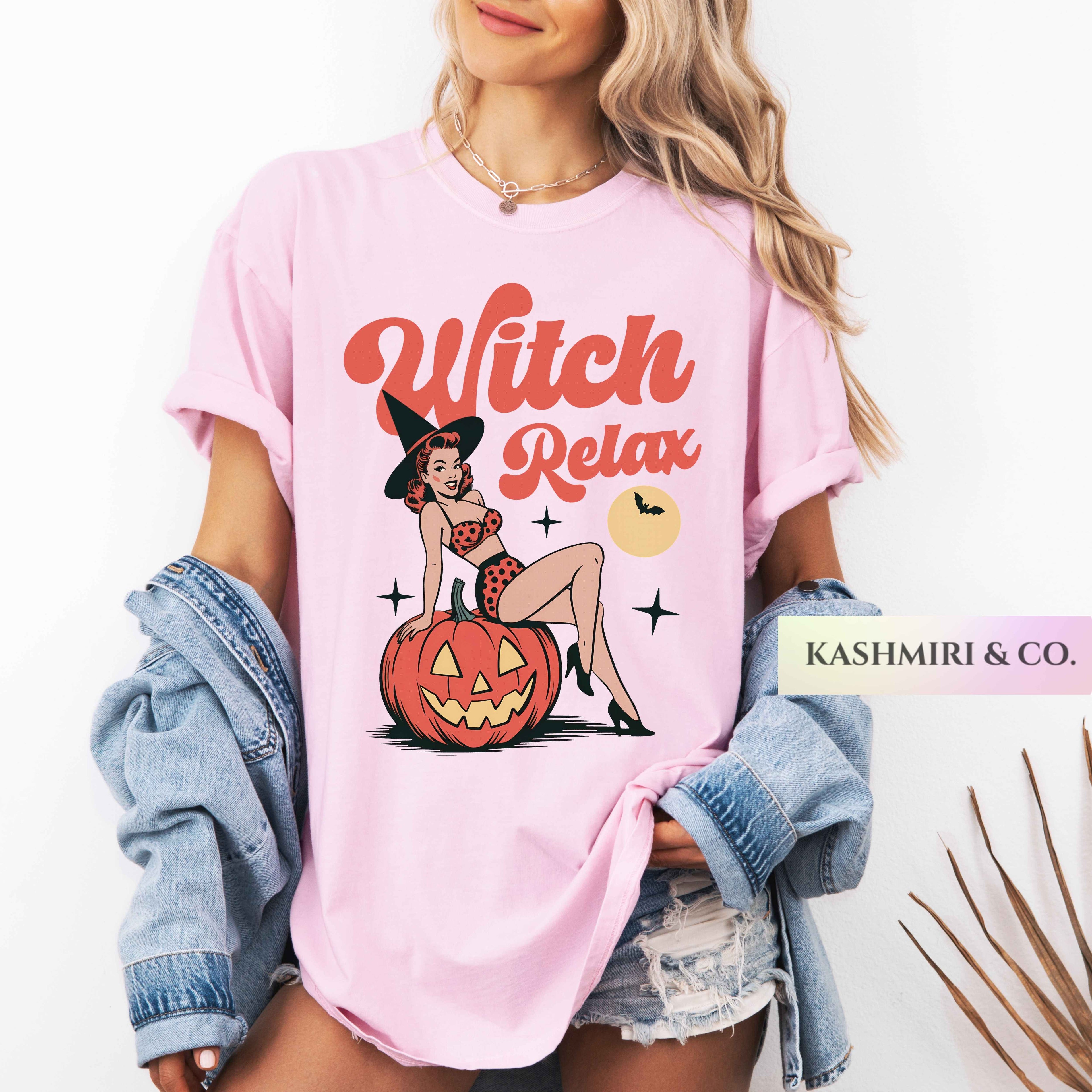 WITCH RELAX FUNNY HALLOWEEN TEE