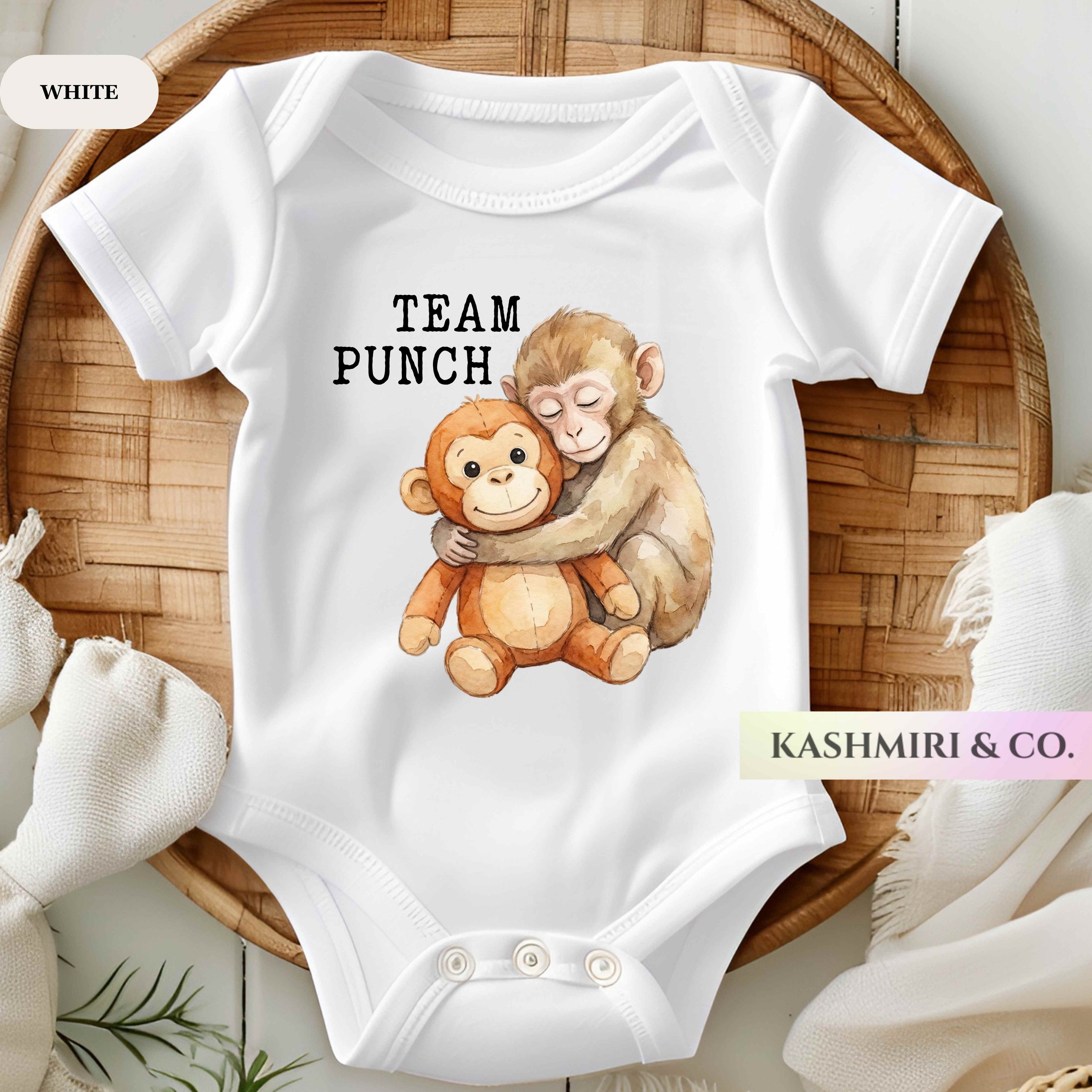 Monkey Punch Onsie Newborn Baby Shirt Monkey Punch Kindness Plush Top, Meme Viral Tee, Animal Lover Kids Gift Cute Spread Love Bodysuit
