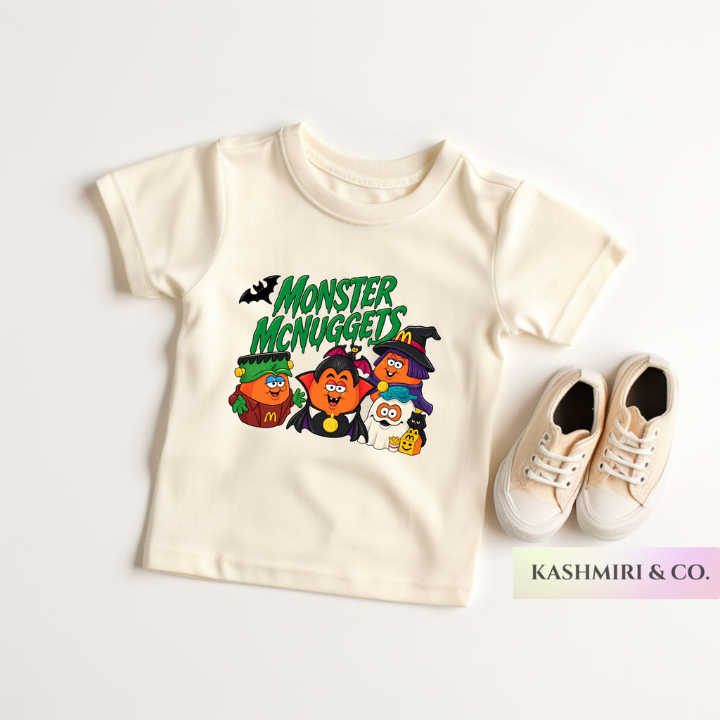Monster Nuggets Shirt, Retro Spooky Nugget Graphic Tee, Halloween Meal Bucket Top, Nostalgia Nuggets Tee, Chicken Lover Gift