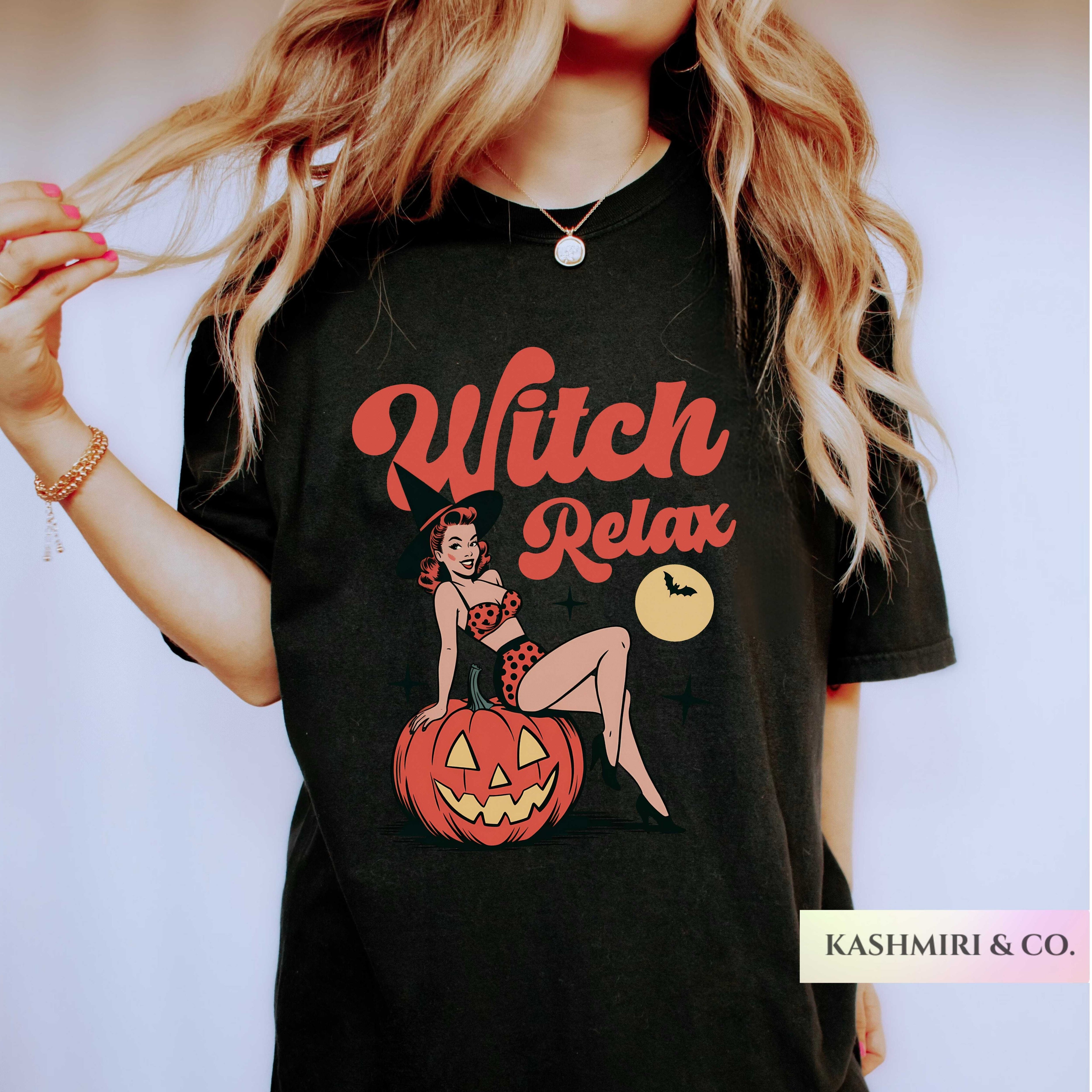 WITCH RELAX FUNNY HALLOWEEN TEE