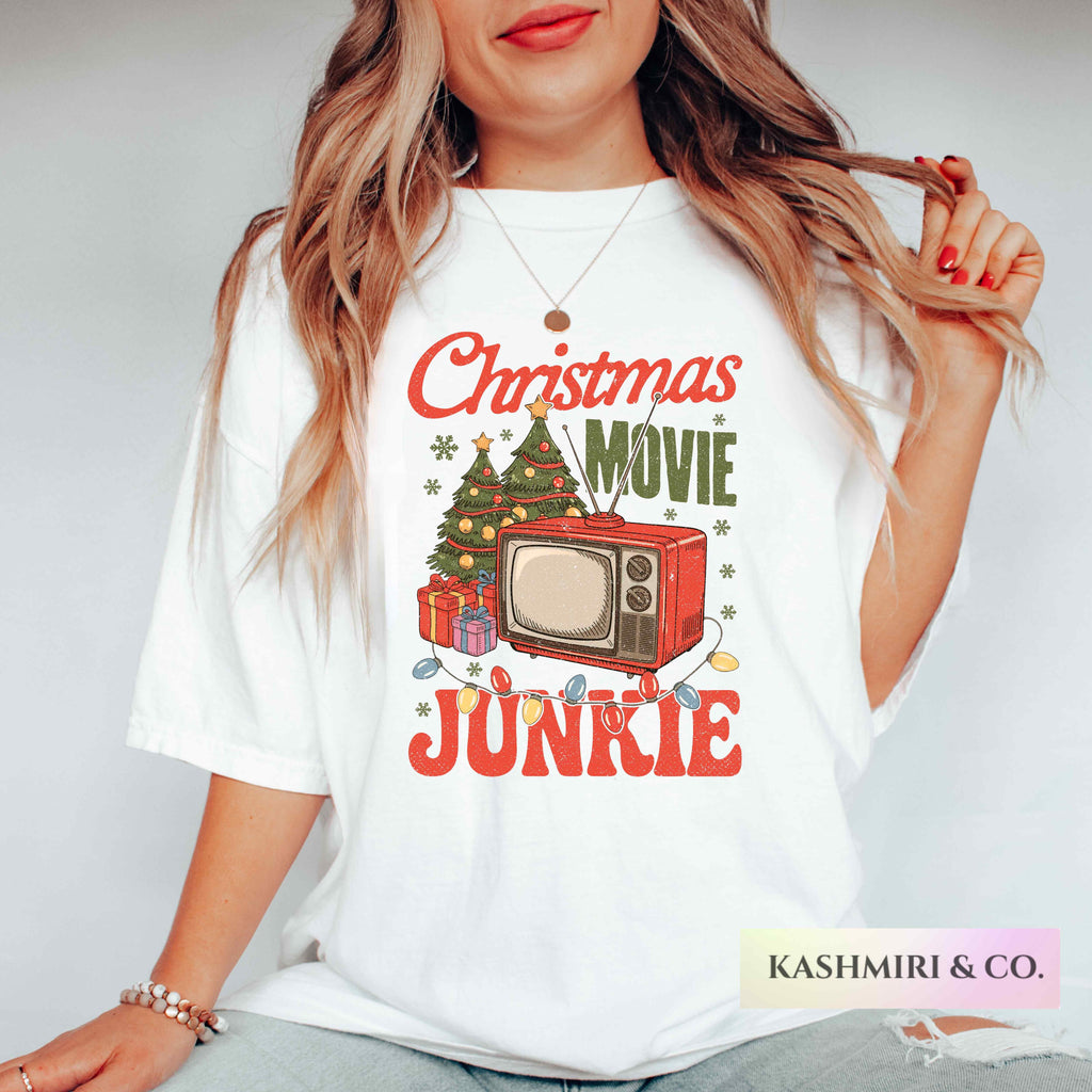 CHRISTMAS MOVIE JUNKIE TEE