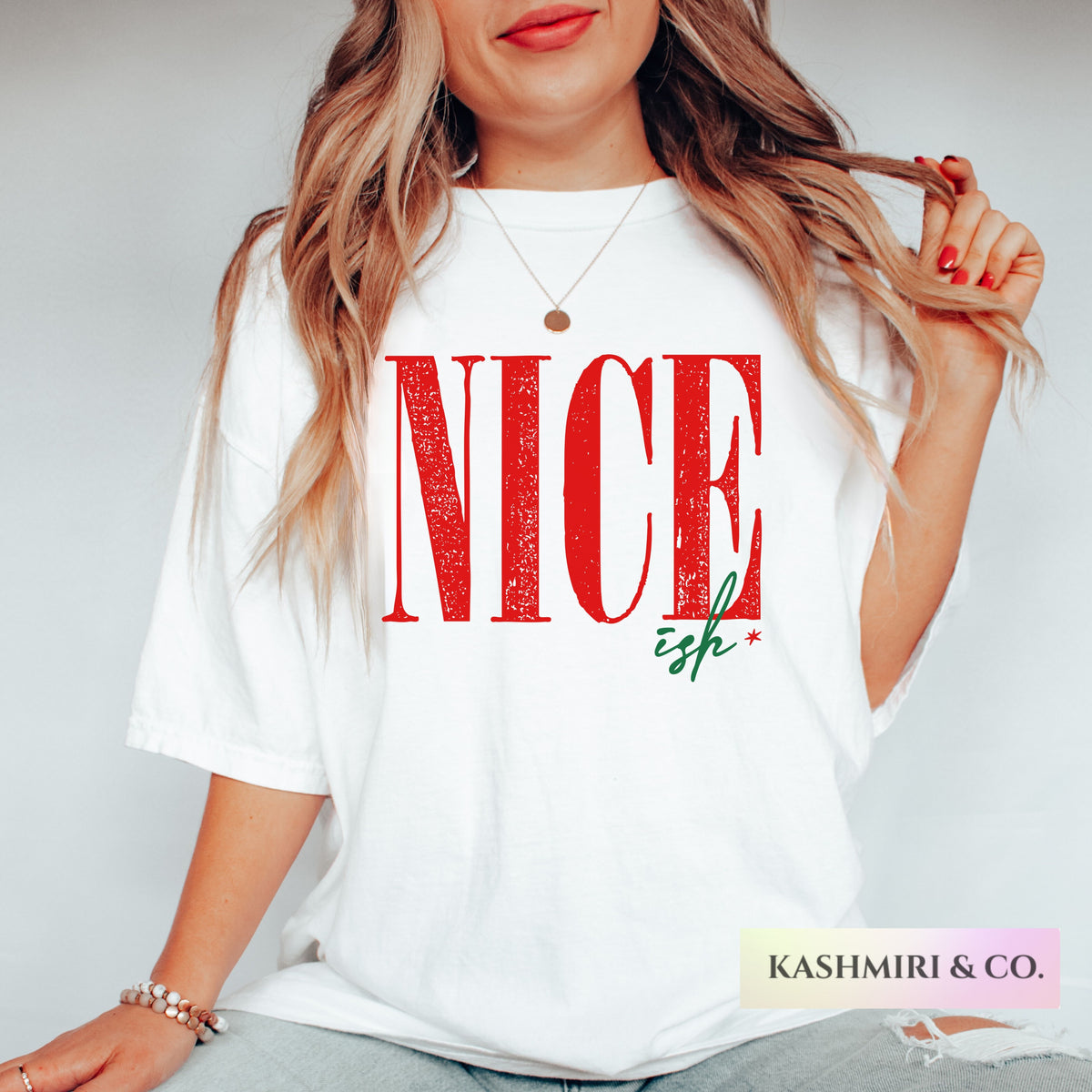 NICE-ISH FUNNY CHRISTMAS TEE