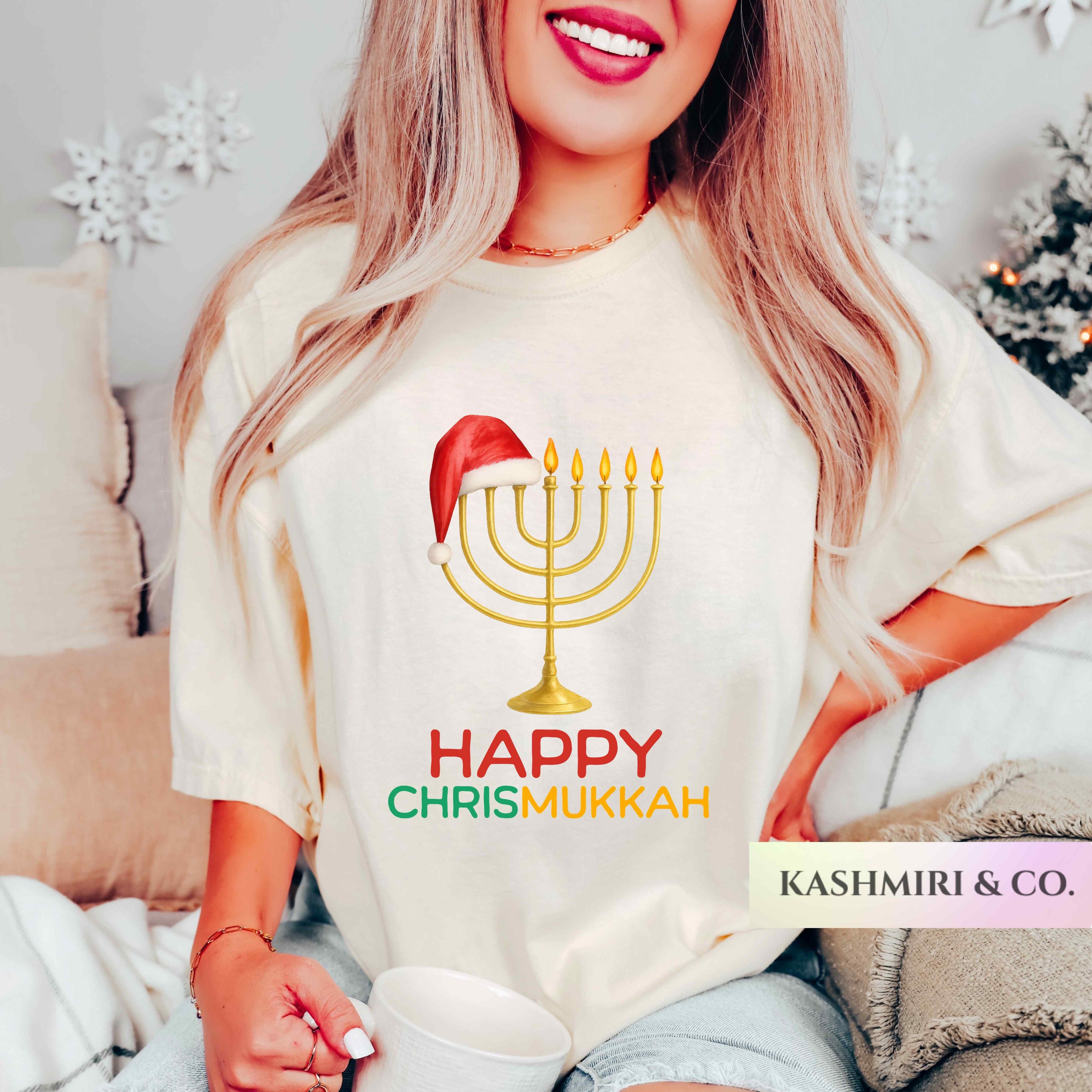 HAPPY CHRISMUKKAH SANTA MENORAH
