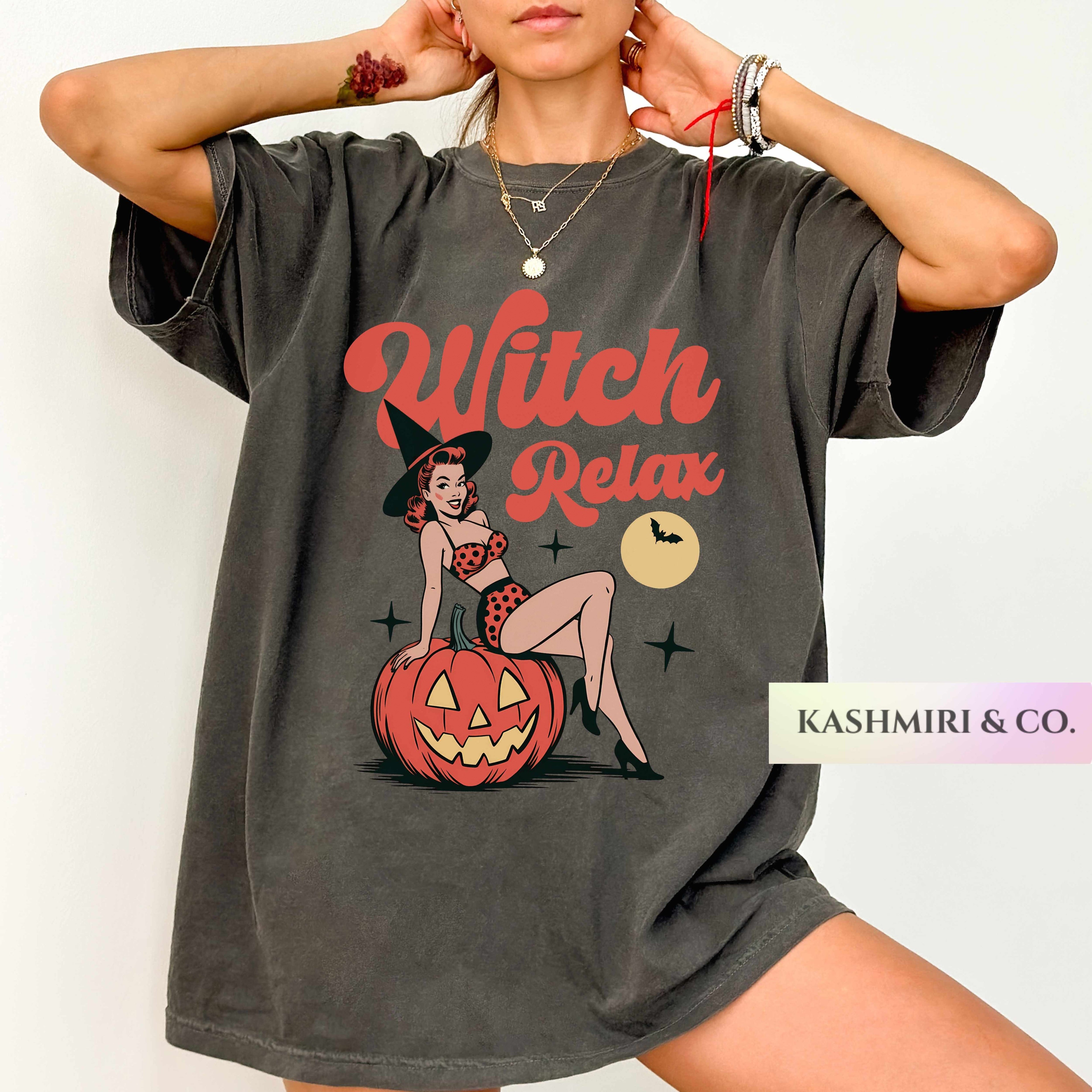 WITCH RELAX FUNNY HALLOWEEN TEE