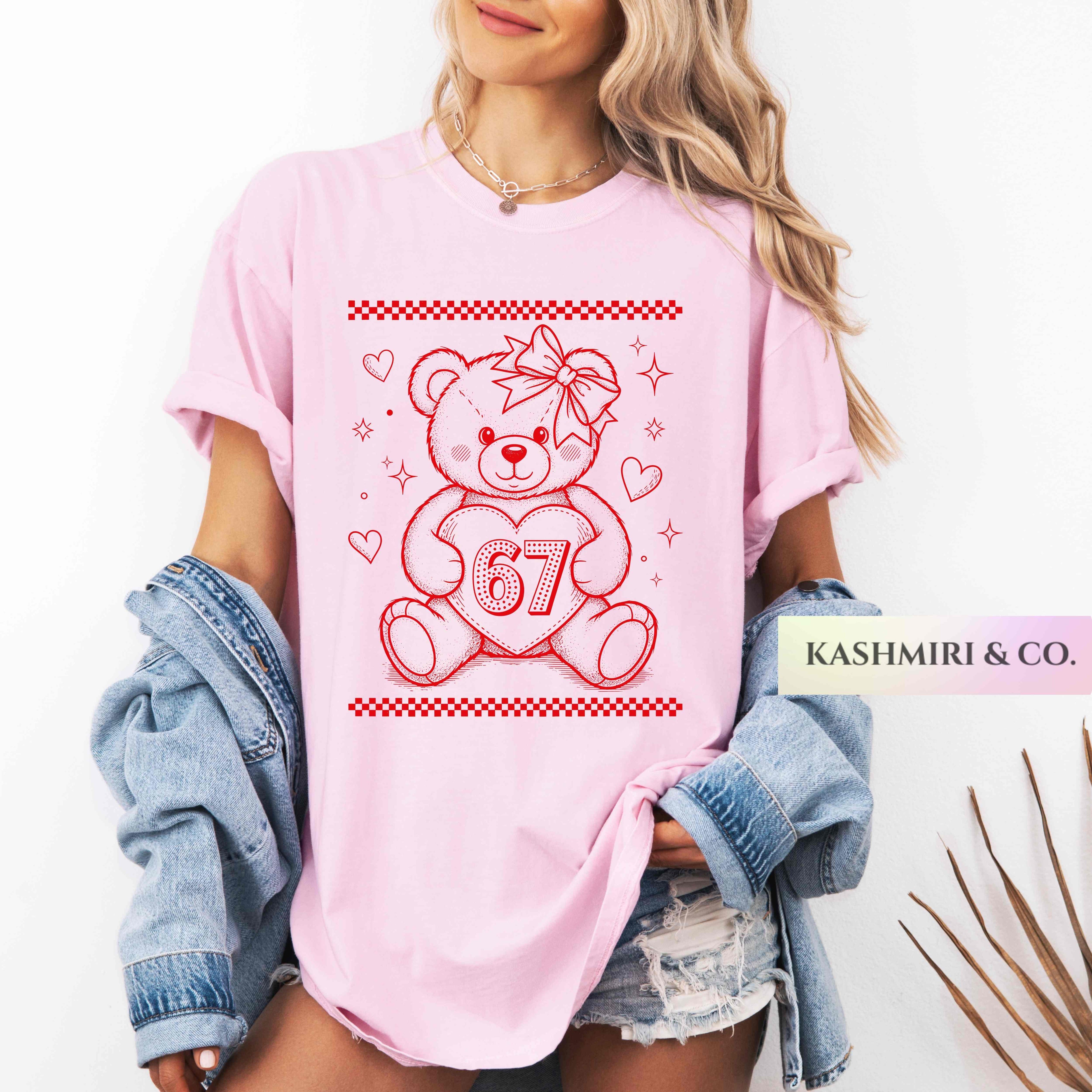 VALENTINES RETRO 6 7 BEAR TEE