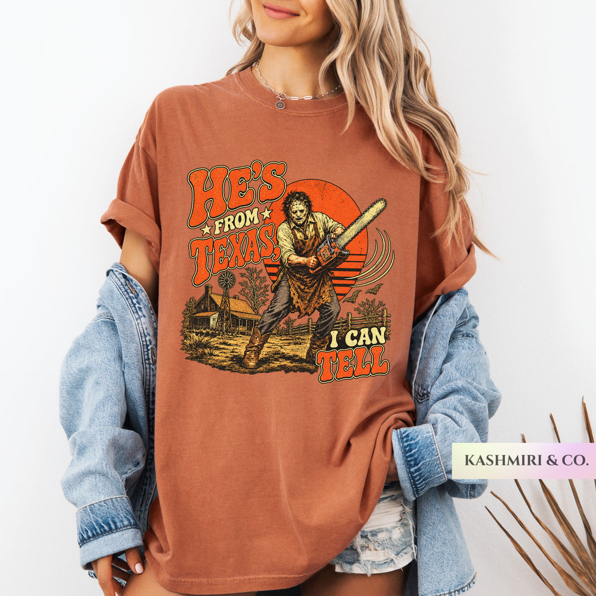 HE'S FROM TEXAS I CAN TELL HALLOWEEN SHIRT