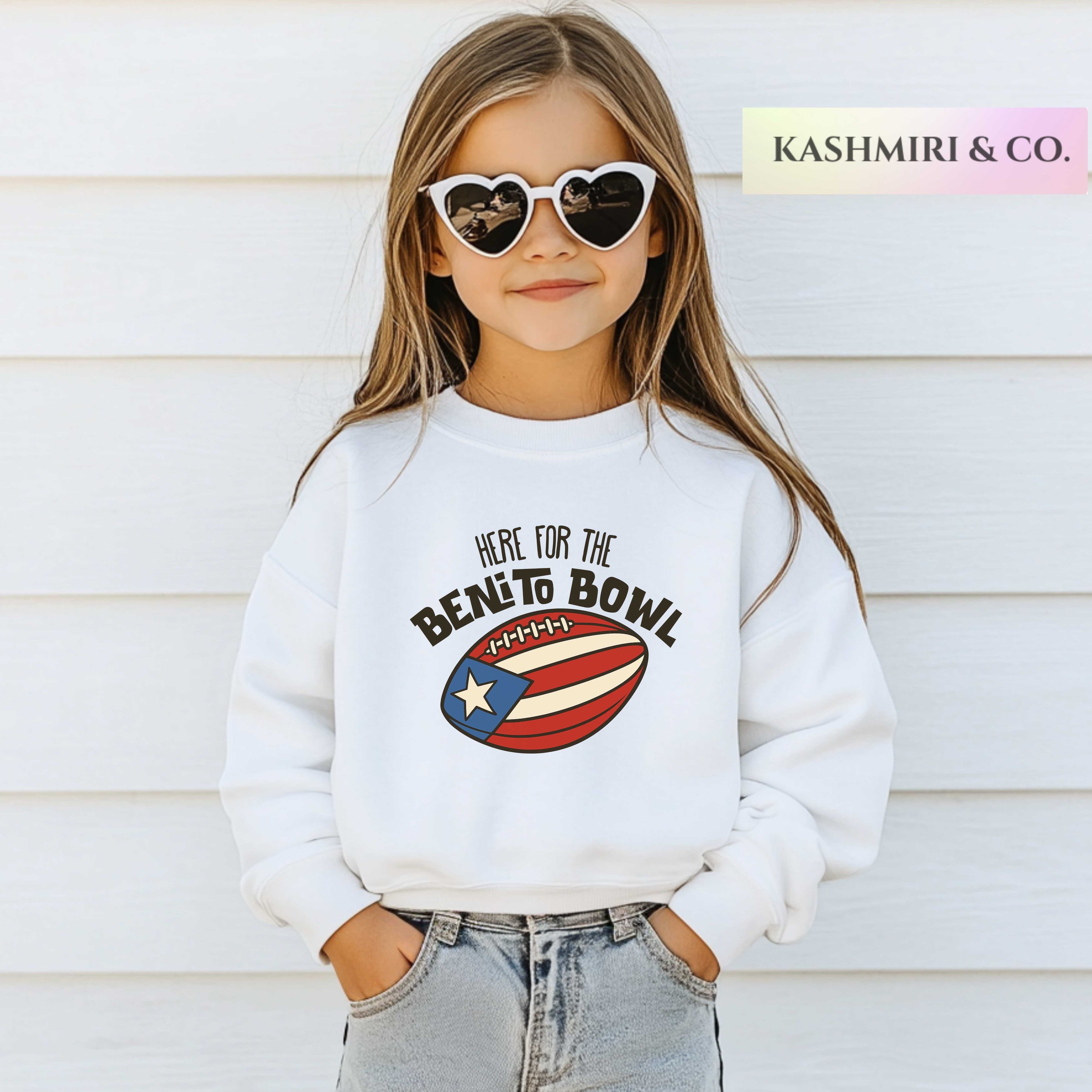 HERE FOR THE BENITO BOWL KIDS SWEATER