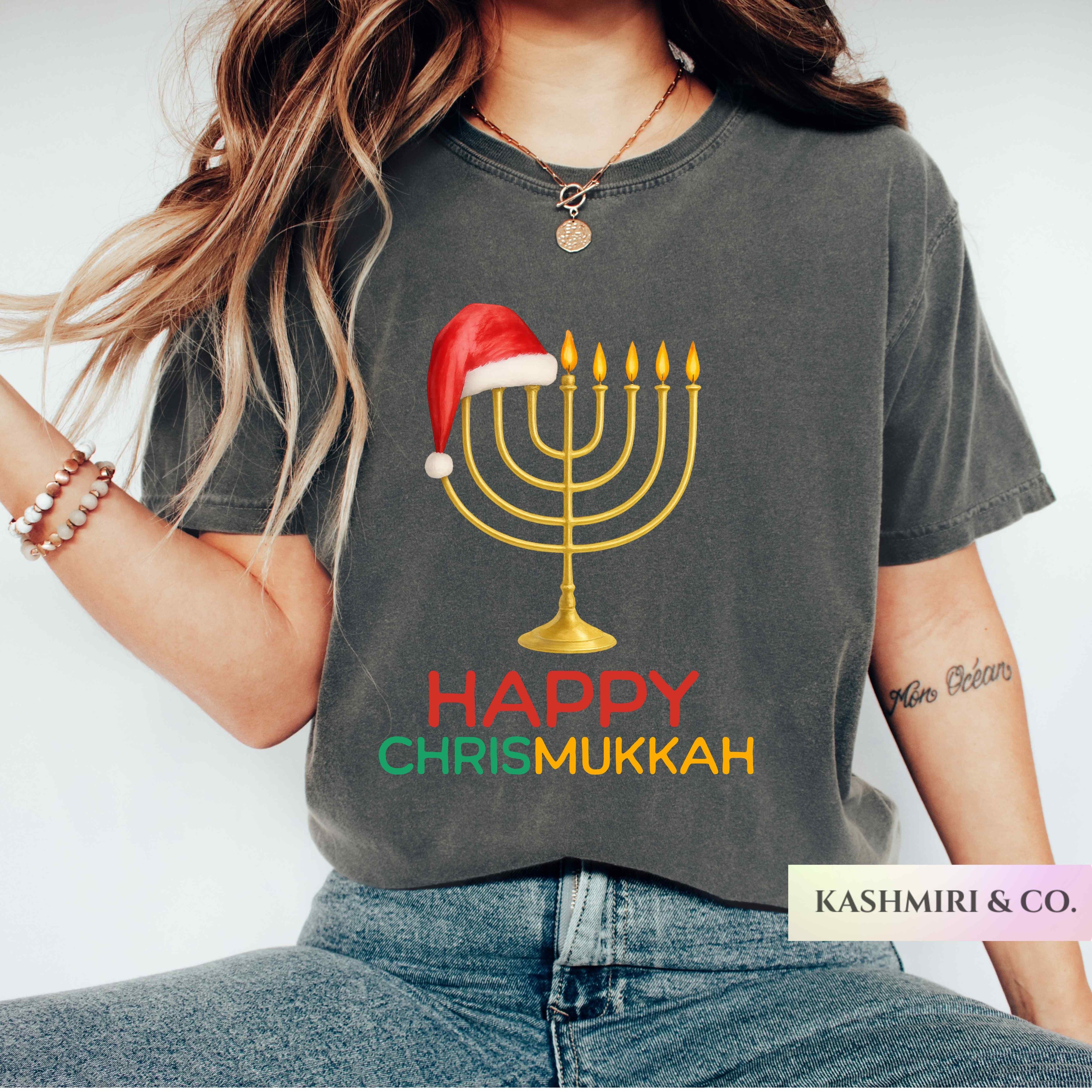 HAPPY CHRISMUKKAH SANTA MENORAH