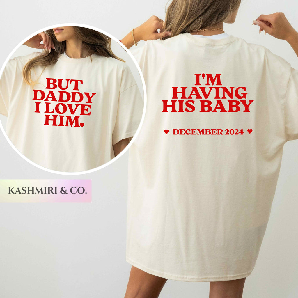 PERSONALIZED I'M HAVING HIS BABY ANNOUNCEMENT