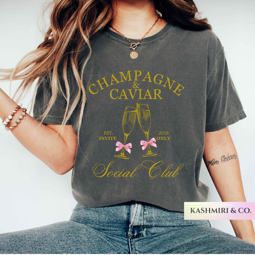 PERSONALIZED CHAMPAGNE & CAVIAR BACH TEE