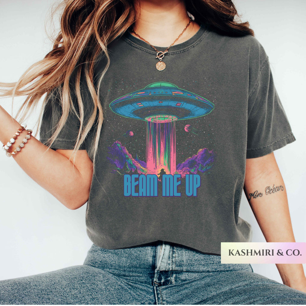 Did You Really Beam Me Up Shirt Comfort Colors UFO Alien TShirt Country Western Alien Tee &nbsp;Shirt Western Gift Pastel Aesthetic