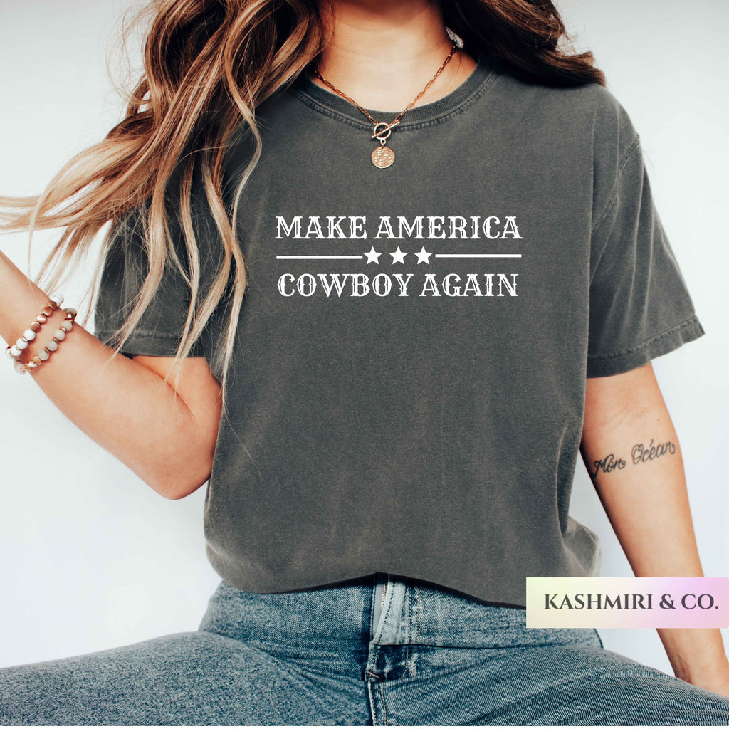 Western 4th of July Shirt, Make America Cowboy Again Shirt, 4th of July Shirt, Patriotic Shirt, Cowboy Shirt, Western Shirt, Country Shirts