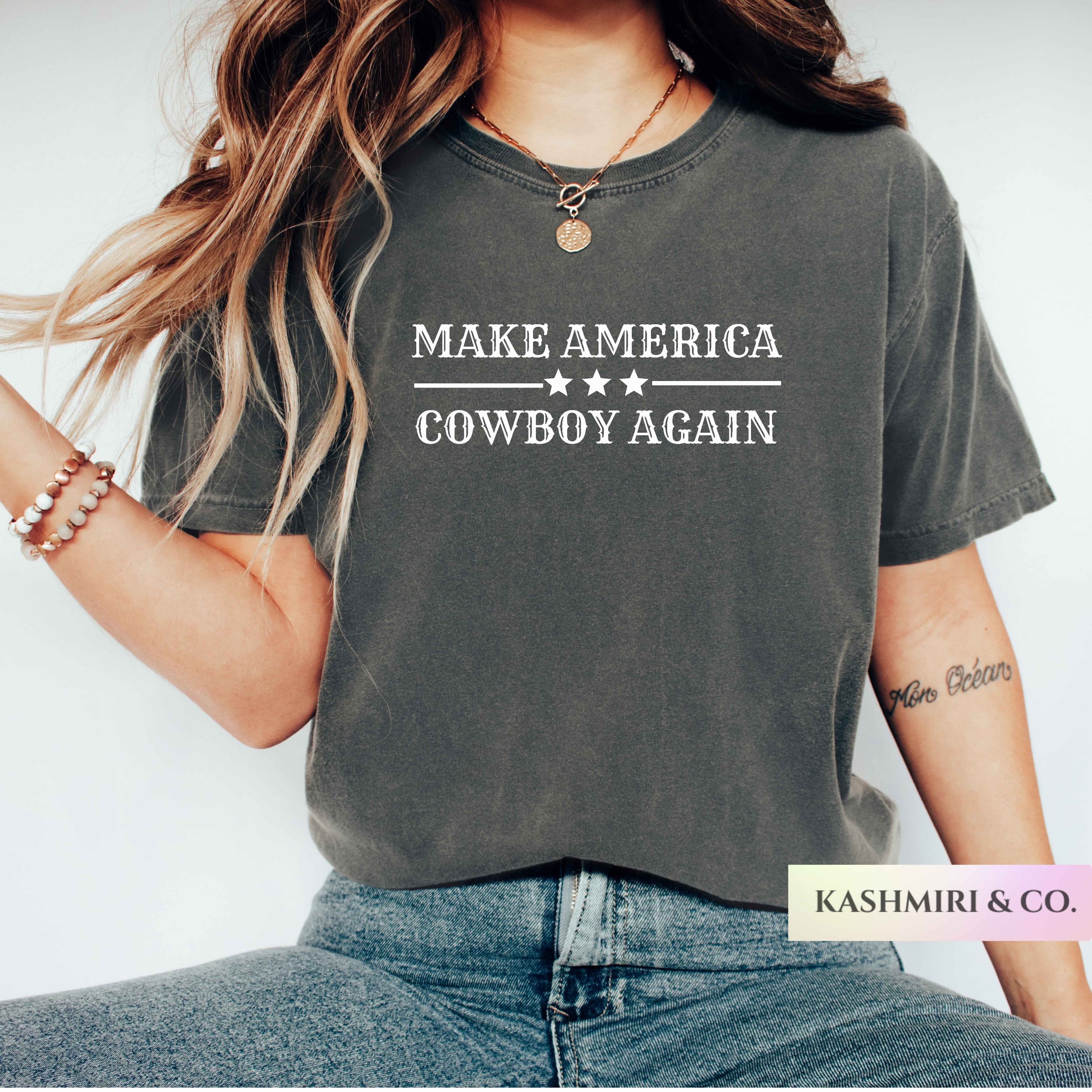 Western 4th of July Shirt, Make America Cowboy Again Shirt, 4th of July Shirt, Patriotic Shirt, Cowboy Shirt, Western Shirt, Country Shirts