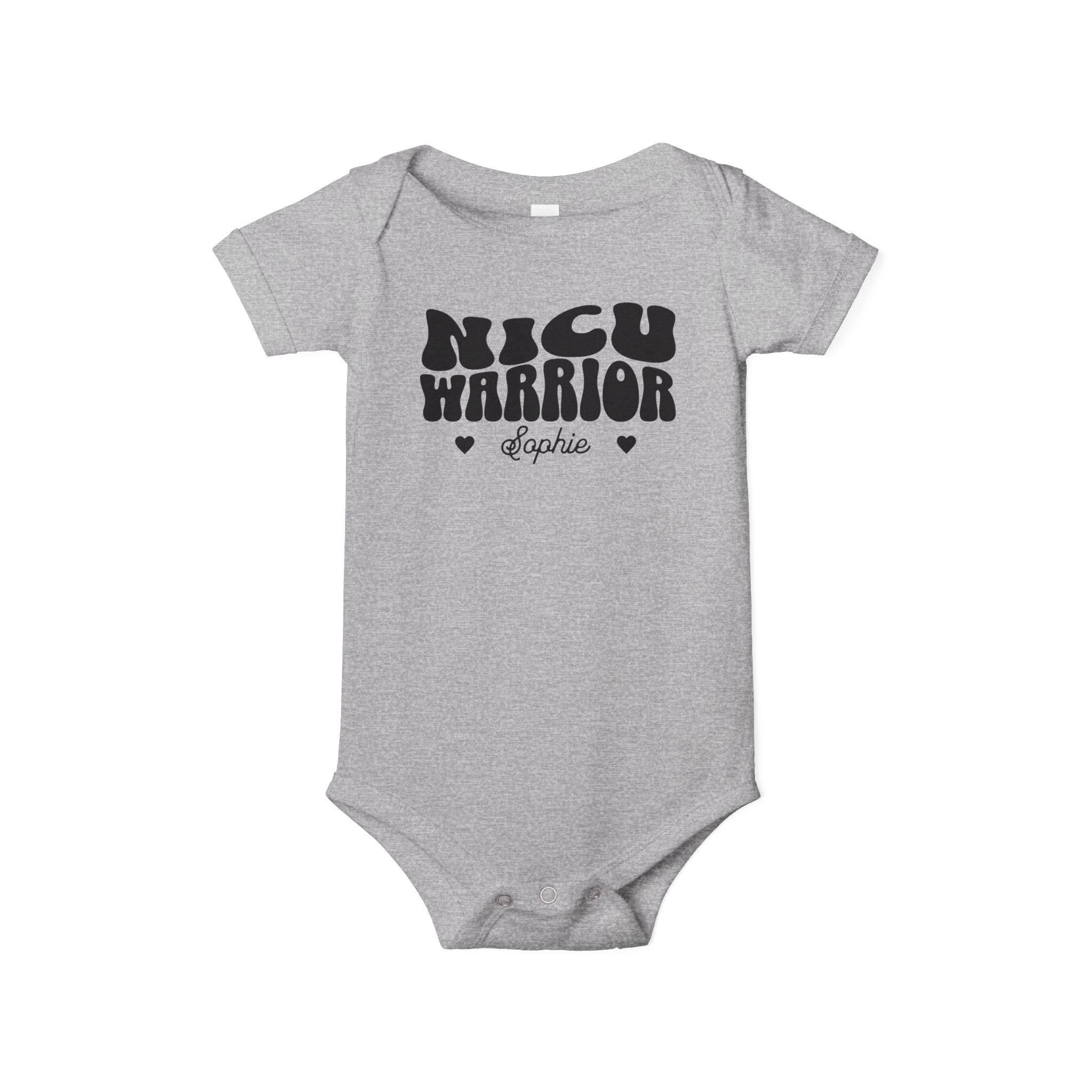 Custom NICU Warrior Bodysuit, NICU Baby Outfit, Preemie Baby Shirt Newborn Personalized Preemie Gift, NICU Graduate, Coming Home Tee