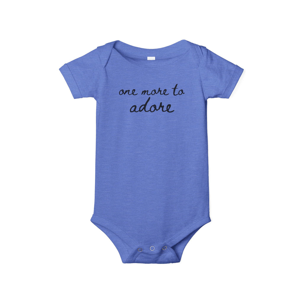One More to Adore Bodysuit Girl, Boy, Pregnancy Announcement Reveal Newborn Tee Baby Coming Soon Infant Shirt Baby Shower New Sibling