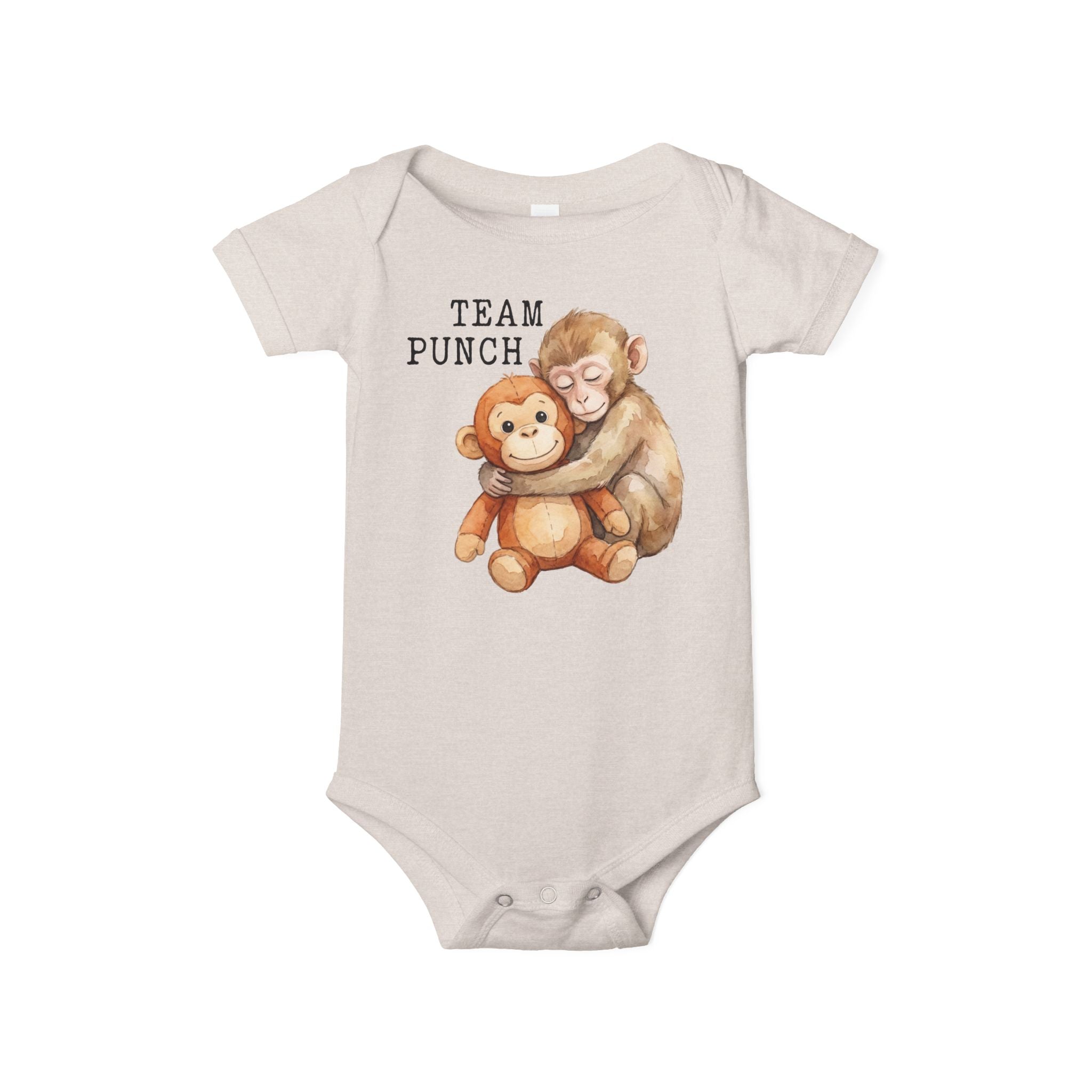 Monkey Punch Onsie Newborn Baby Shirt Monkey Punch Kindness Plush Top, Meme Viral Tee, Animal Lover Kids Gift Cute Spread Love Bodysuit