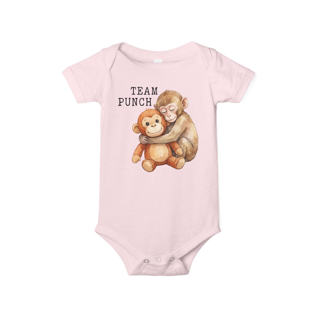 Monkey Punch Onsie Newborn Baby Shirt Monkey Punch Kindness Plush Top, Meme Viral Tee, Animal Lover Kids Gift Cute Spread Love Bodysuit