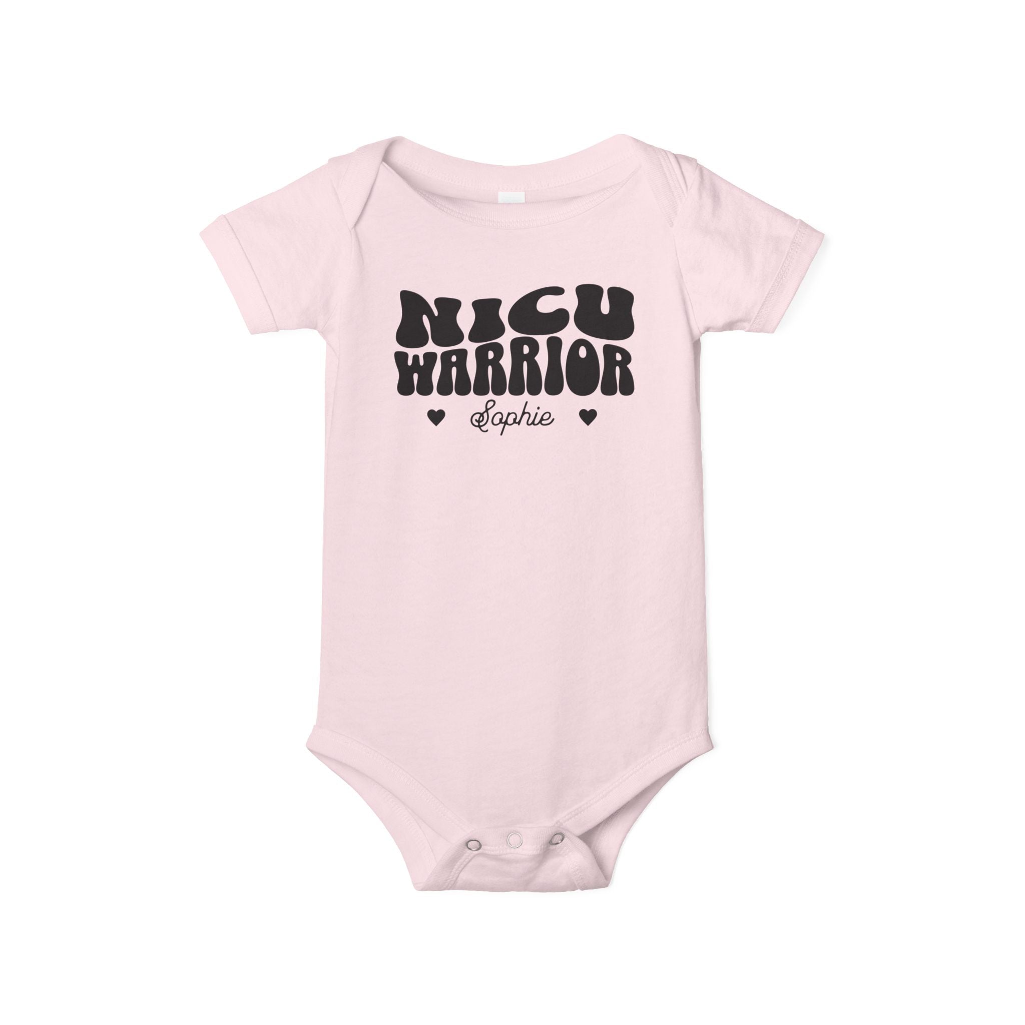 Custom NICU Warrior Bodysuit, NICU Baby Outfit, Preemie Baby Shirt Newborn Personalized Preemie Gift, NICU Graduate, Coming Home Tee