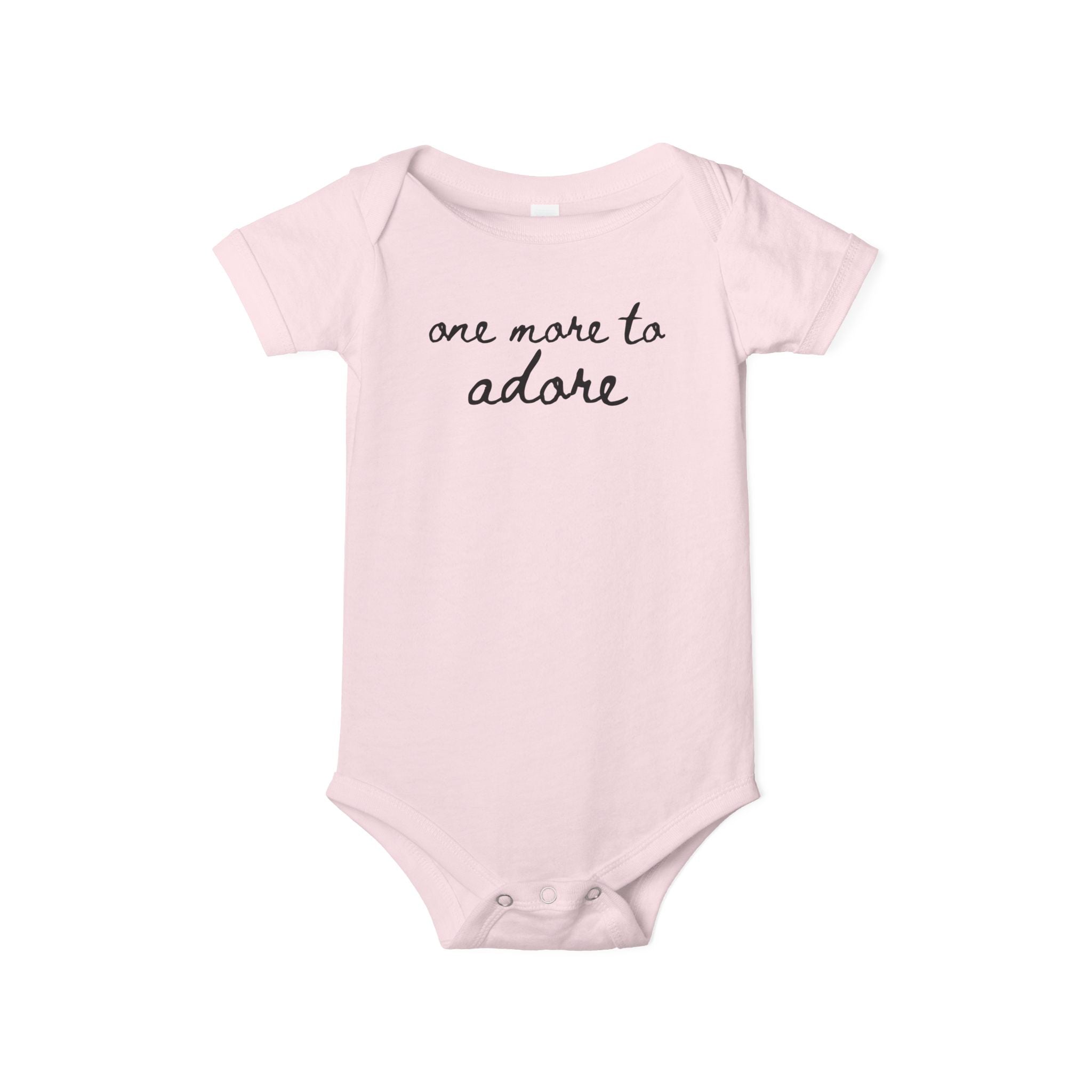 ONE MORE TO ADORE PREGNANCY ANNOUNCE ONESIE